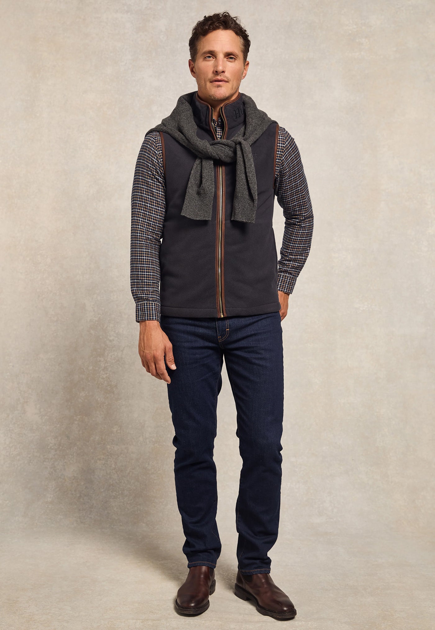 Country Fleece Gilet - Ink Navy