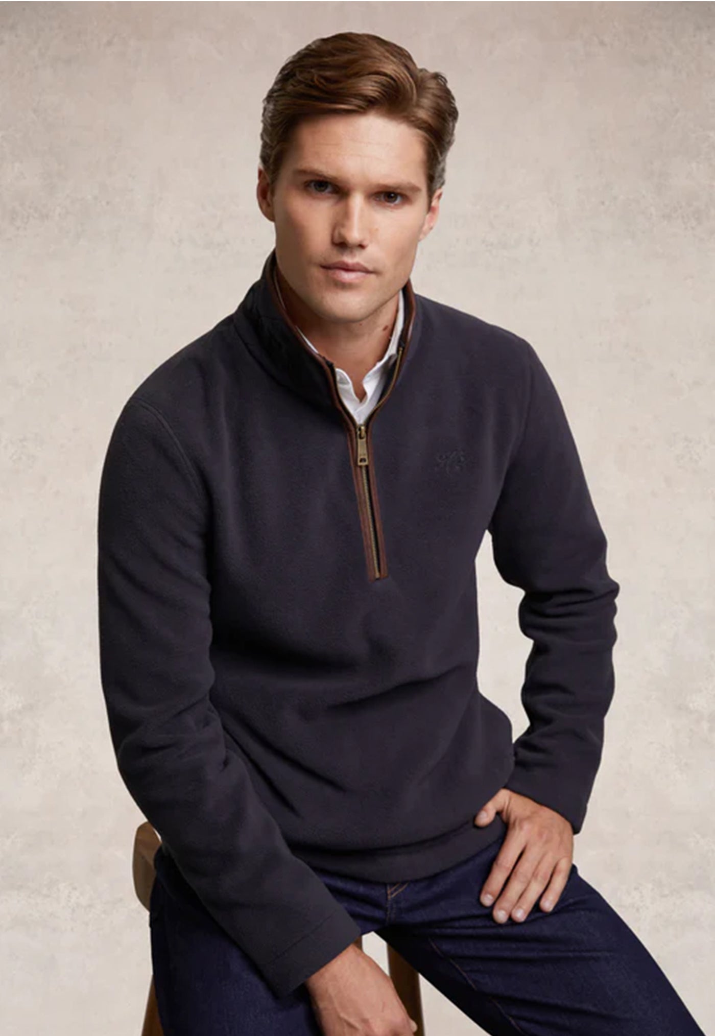 Men's Country Fleece Quarter Zip - Ink Navy