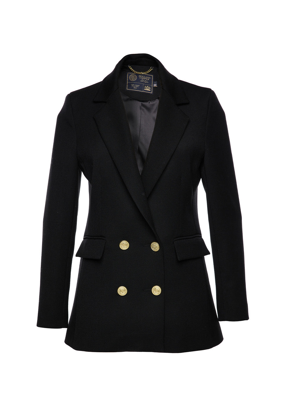 Double Breasted Blazer - Black Linen