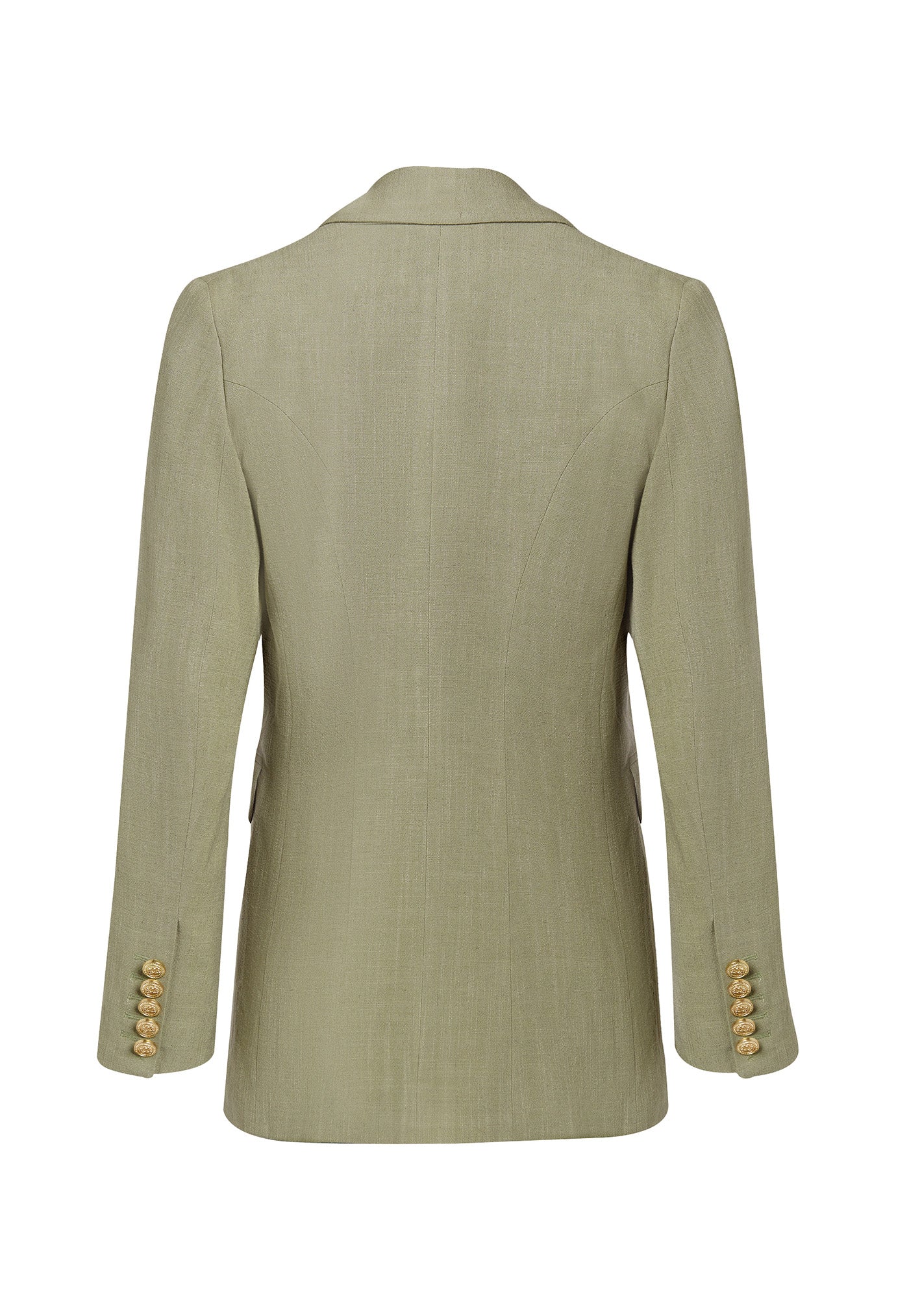 Double Breasted Blazer - Sage Linen