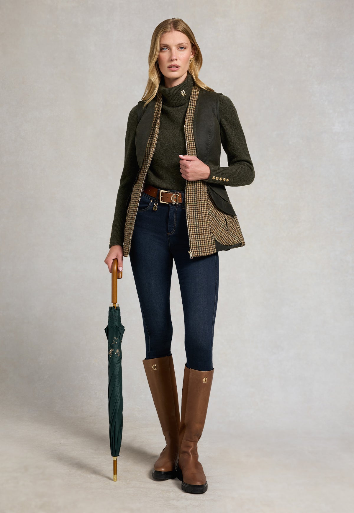 Field Vest - Hailes Green Tweed