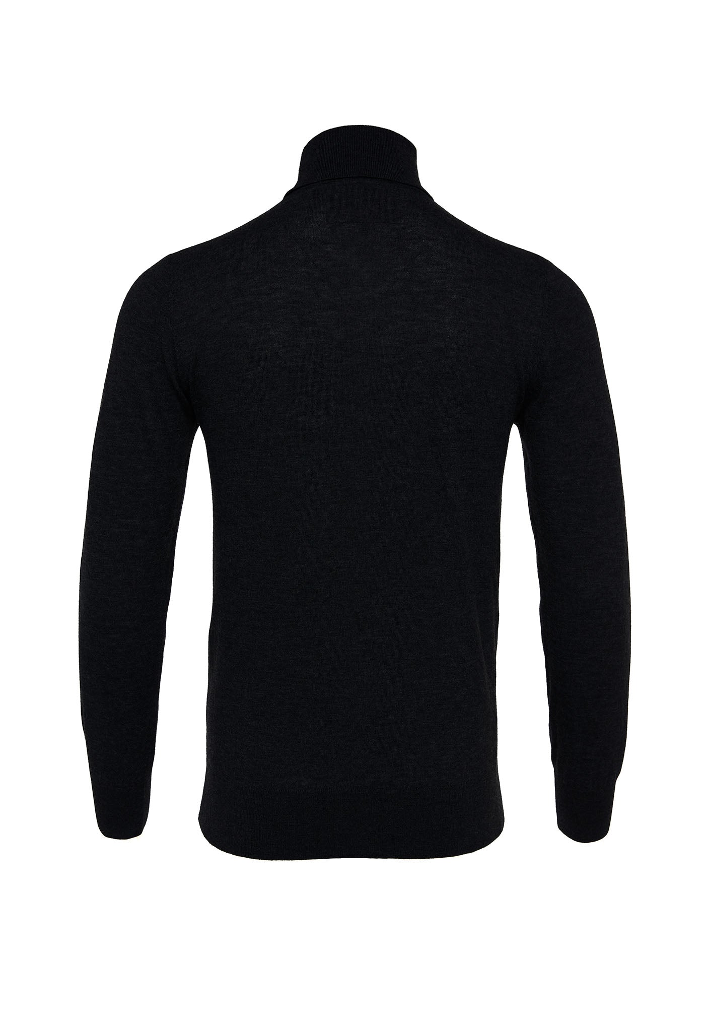 Fine Roll Neck Knit - Black