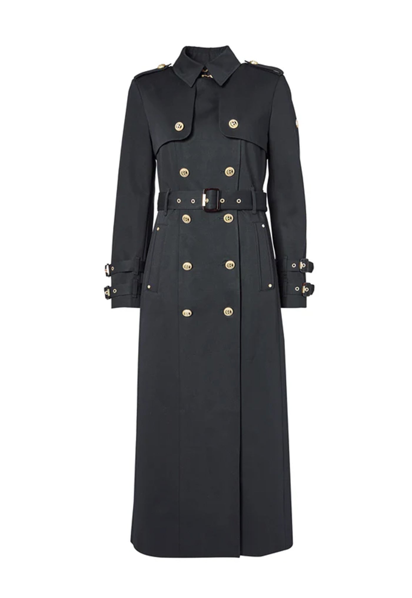 Gatcombe Full Length Trench Coat - Black