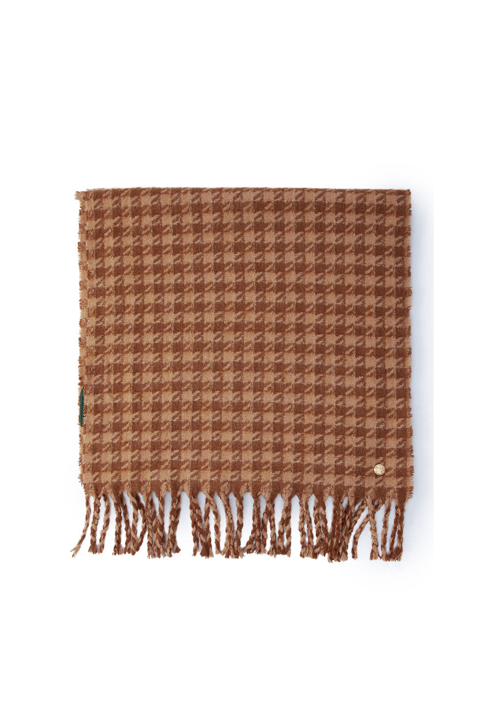HC Chelsea Scarf - Camel Houndstooth sold by Angel Divine