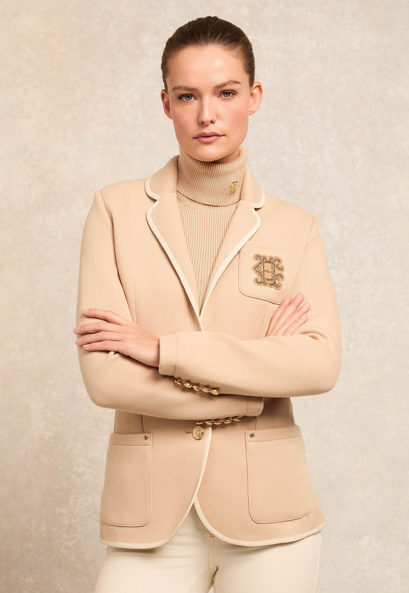 Henley Blazer - Camel