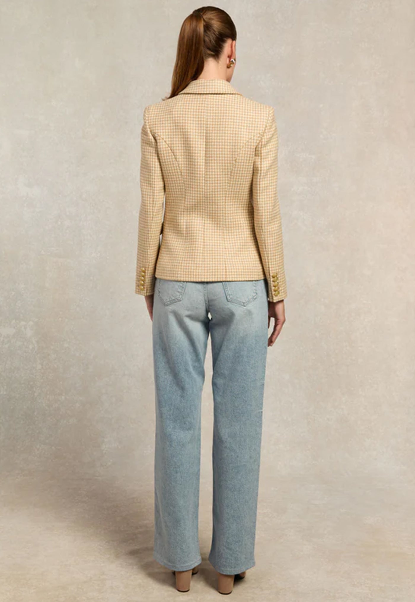 Knightsbridge Blazer - Camel Puppytooth