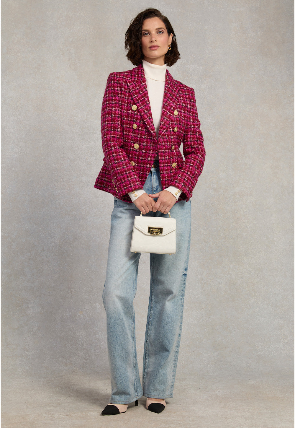 Knightsbridge Blazer - Cerise Boucle