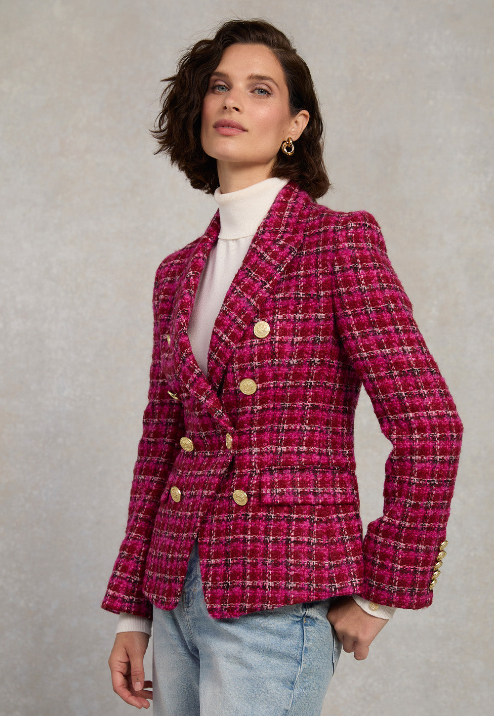 Knightsbridge Blazer - Cerise Boucle