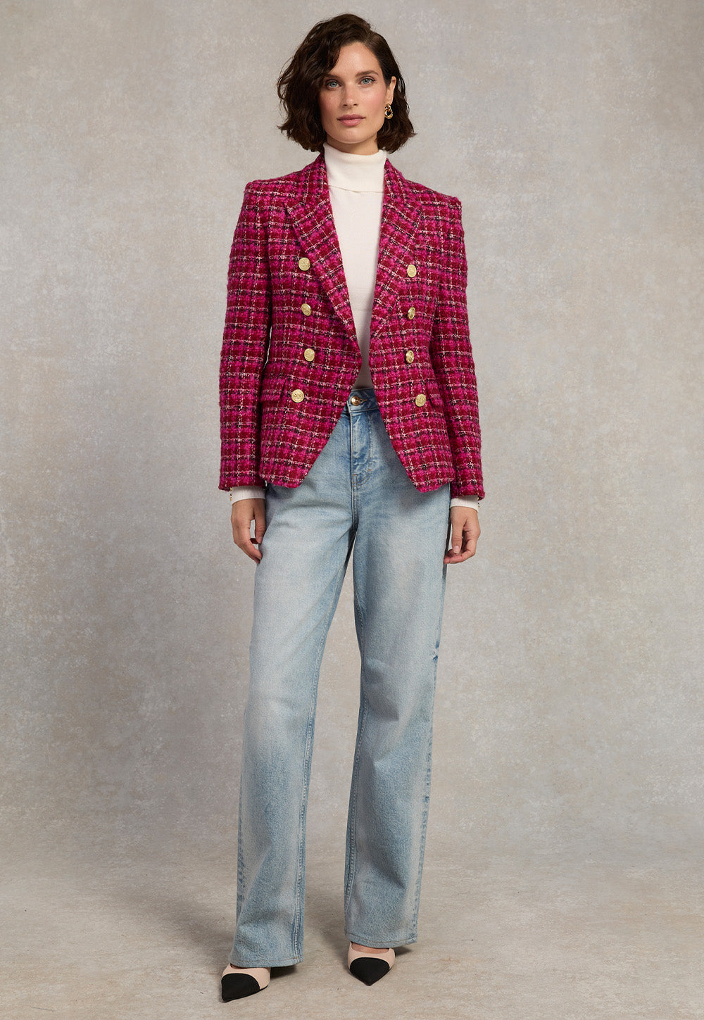 Knightsbridge Blazer - Cerise Boucle