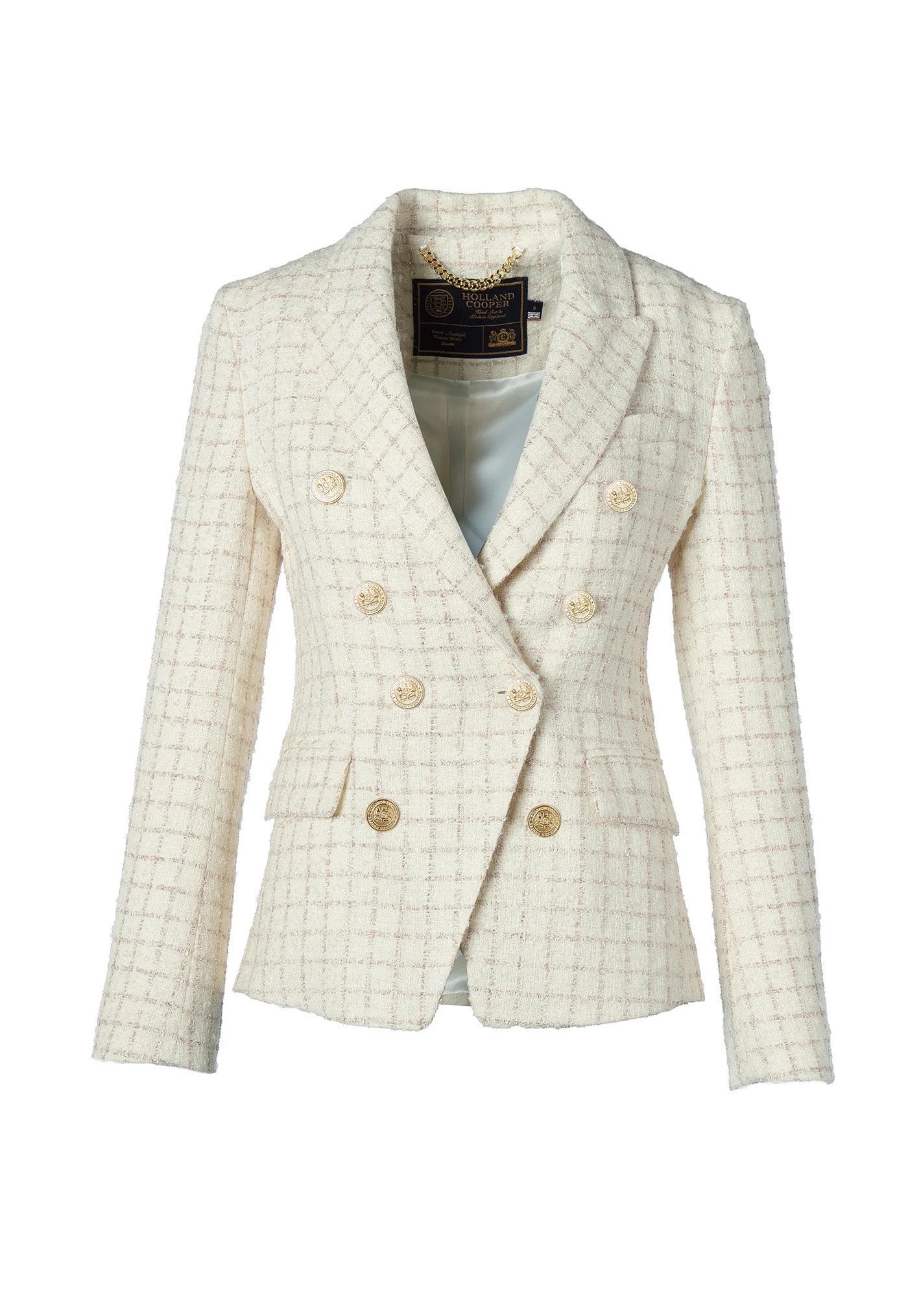 Knightsbridge Blazer - Ivory Sparkle Tweed sold by Angel Divine