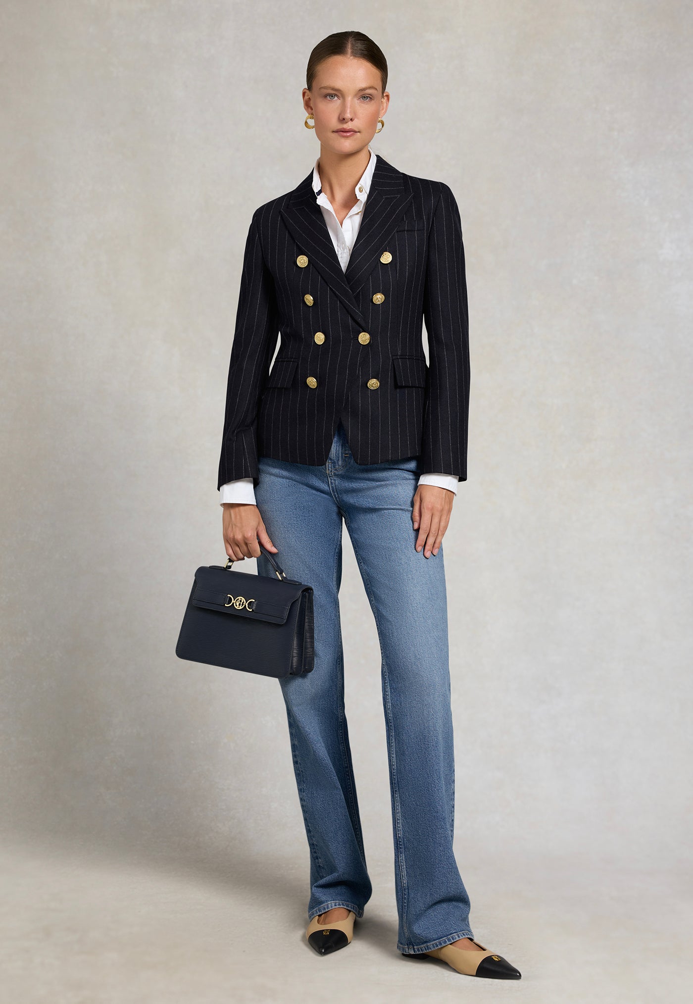 Knightsbridge Blazer - Navy Chalk Pinstripe