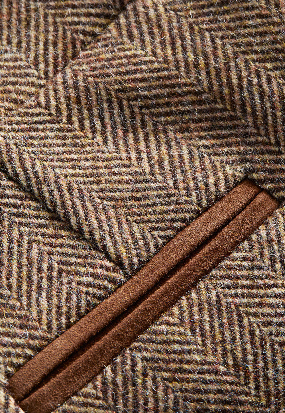 Knightsbridge Maxi Skirt - Large Scale Brown Herringbone