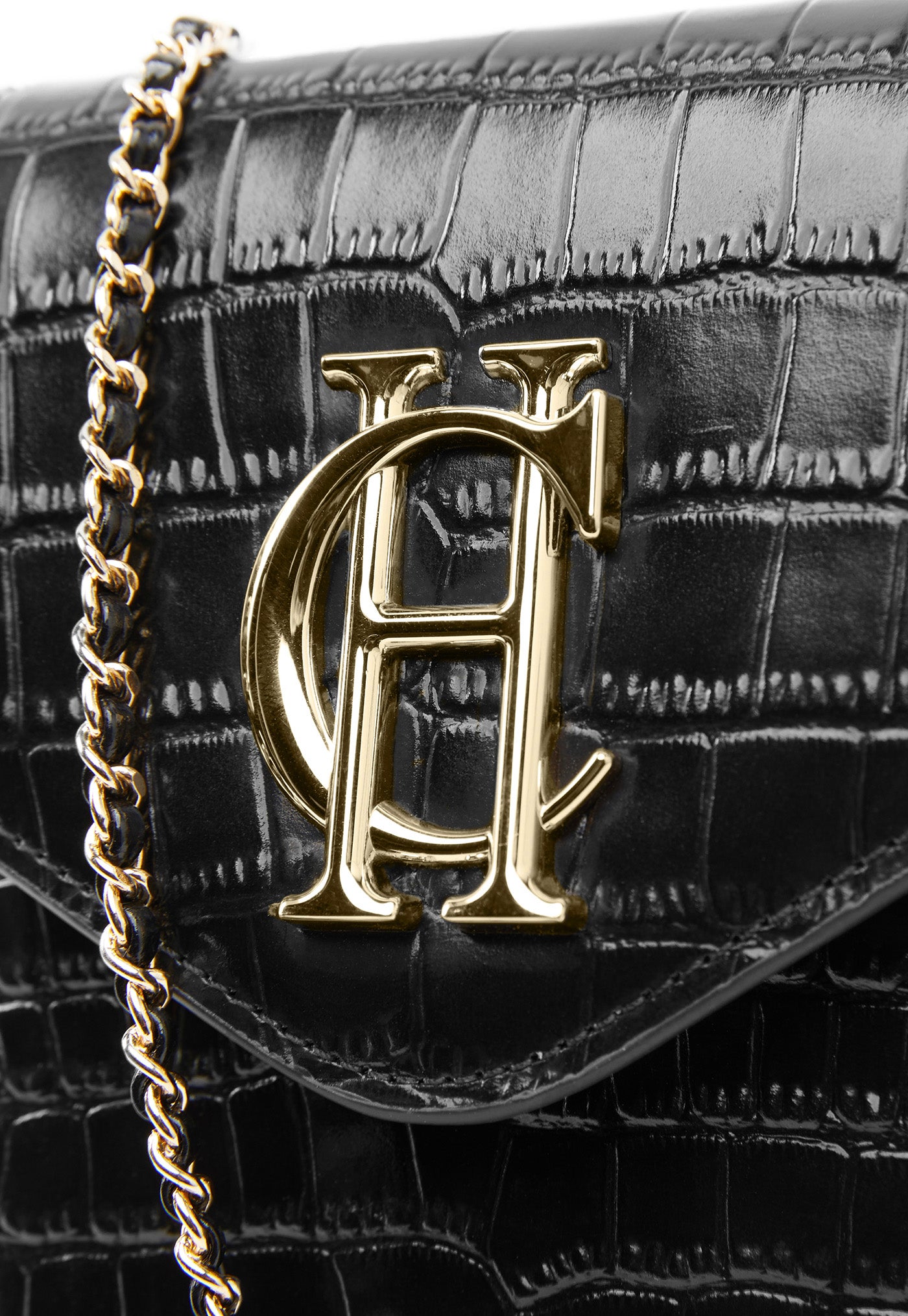 Knightsbridge Phone Pouch - Black Croc sold by Angel Divine