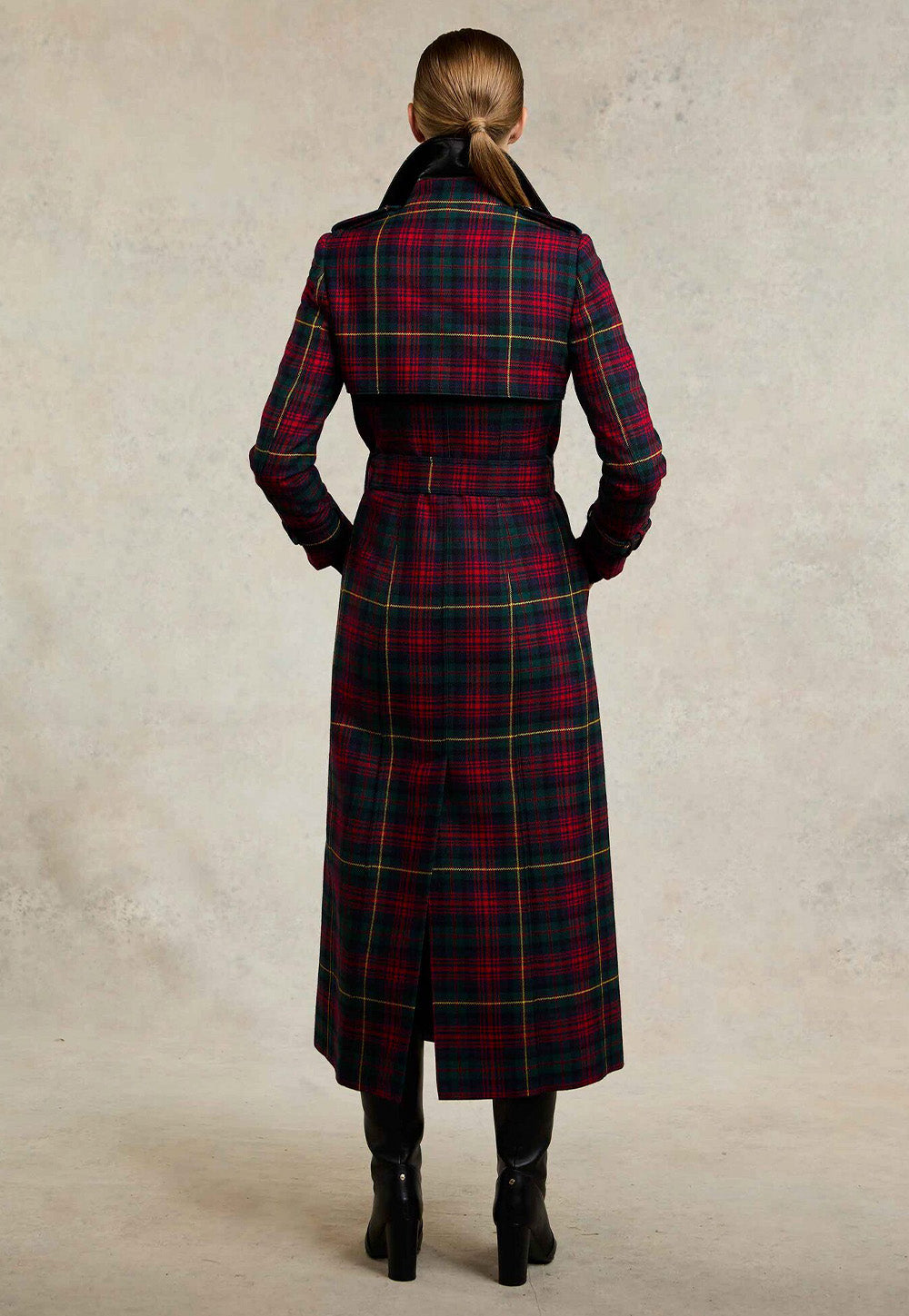 Marlborough Trench Coat Full Length - Logan Tartan