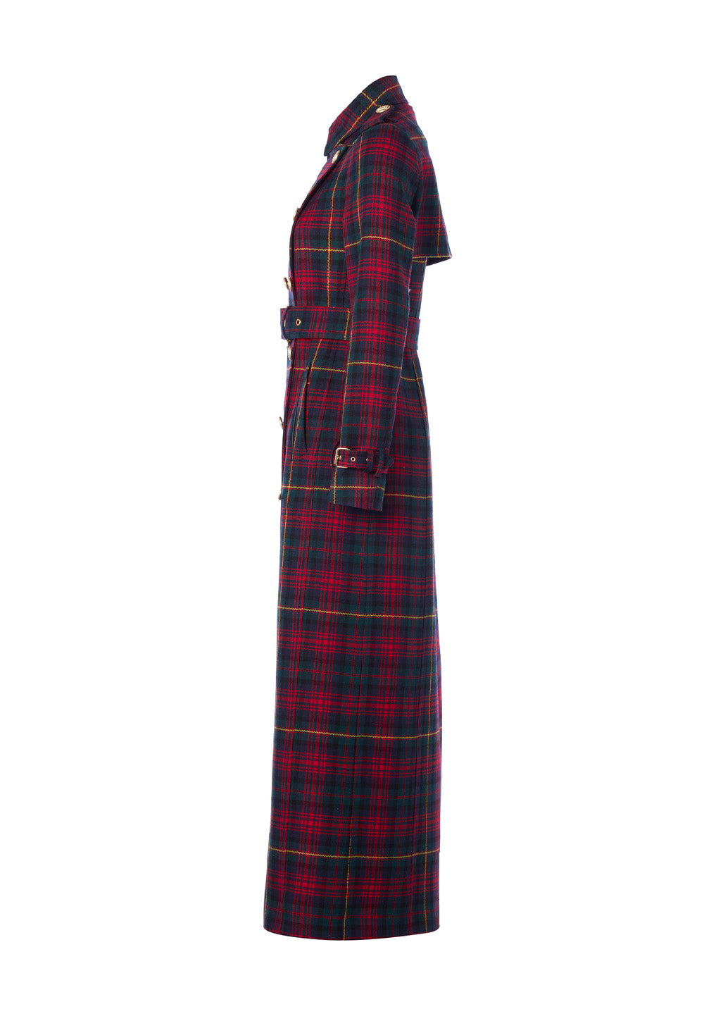 Marlborough Trench Coat Full Length - Logan Tartan