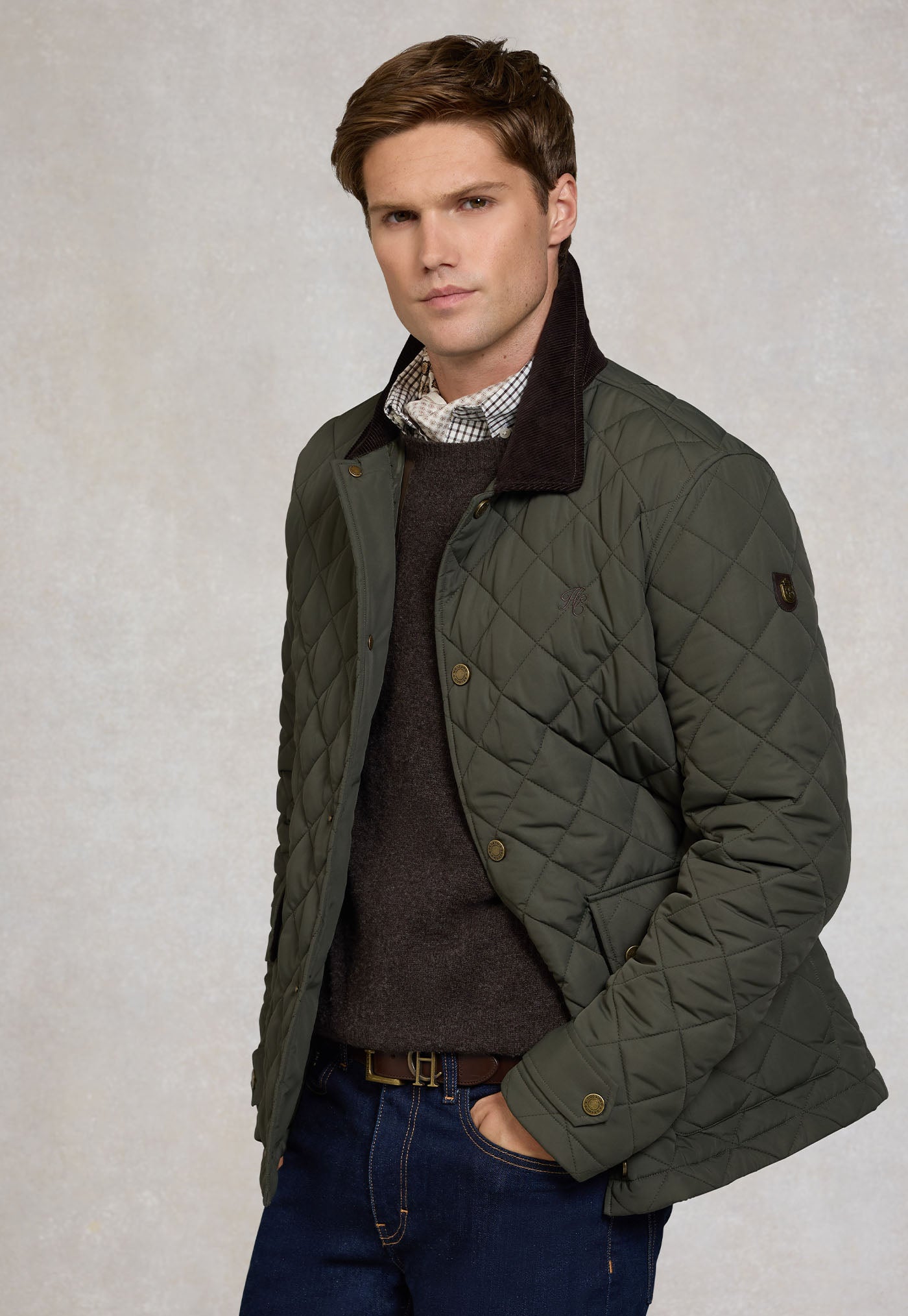 Men's Quilted Liner Jacket - Army Khaki