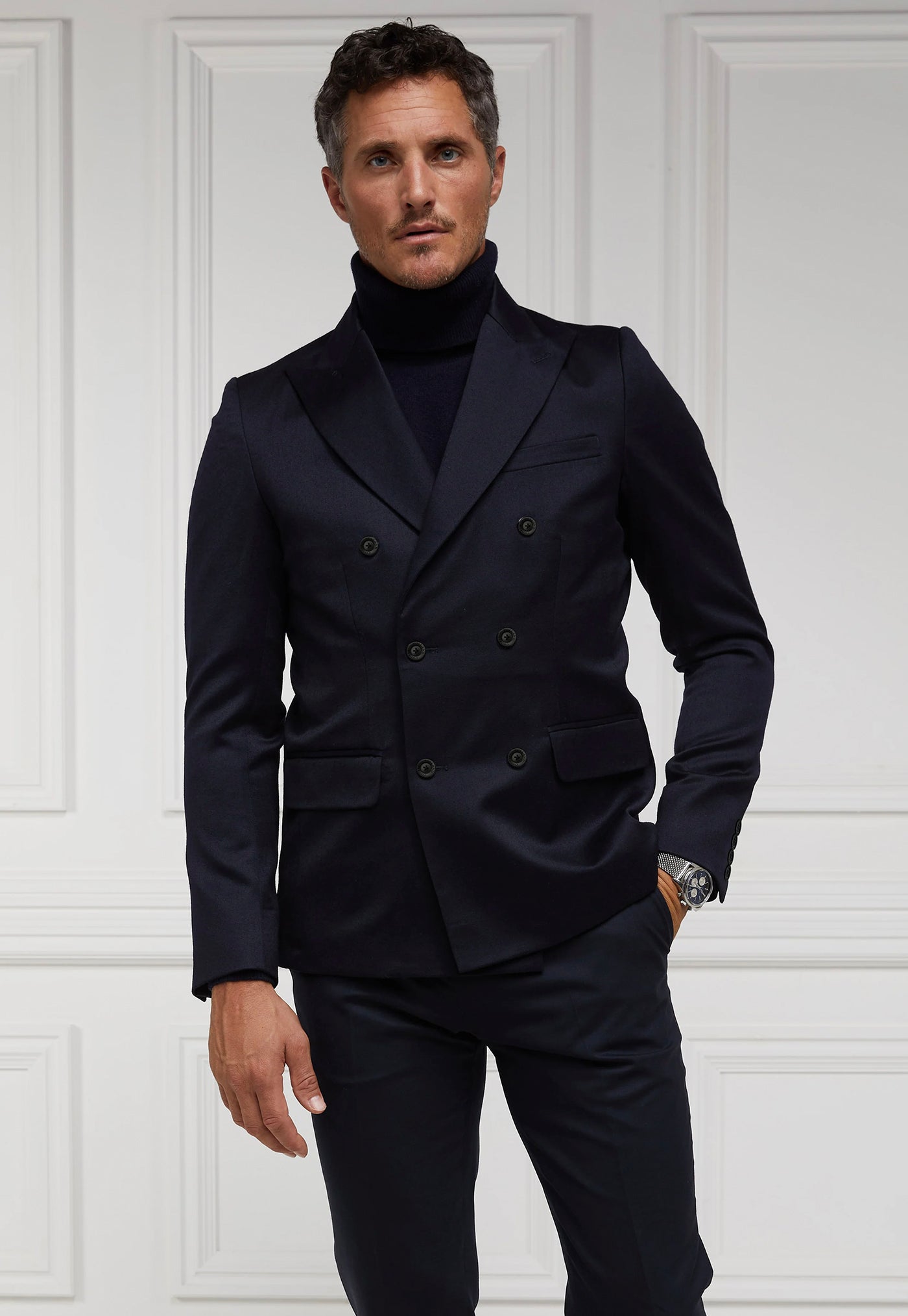 The Double Breasted Blazer - Navy Barathea