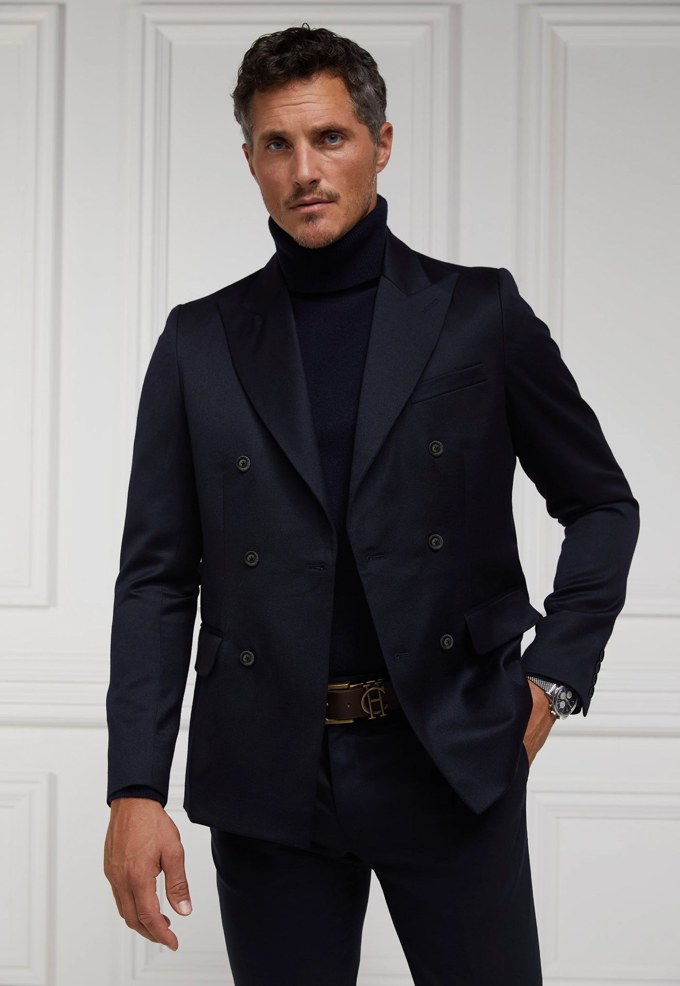 The Double Breasted Blazer - Navy Barathea