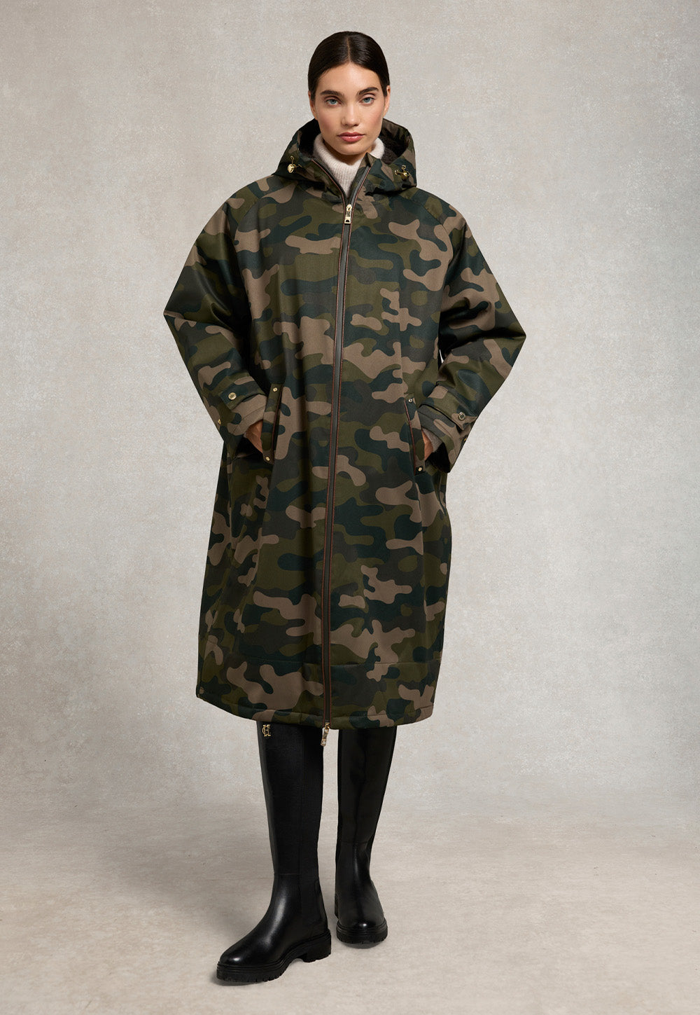 One-Size Lightweight Waterproof Coat - Camo