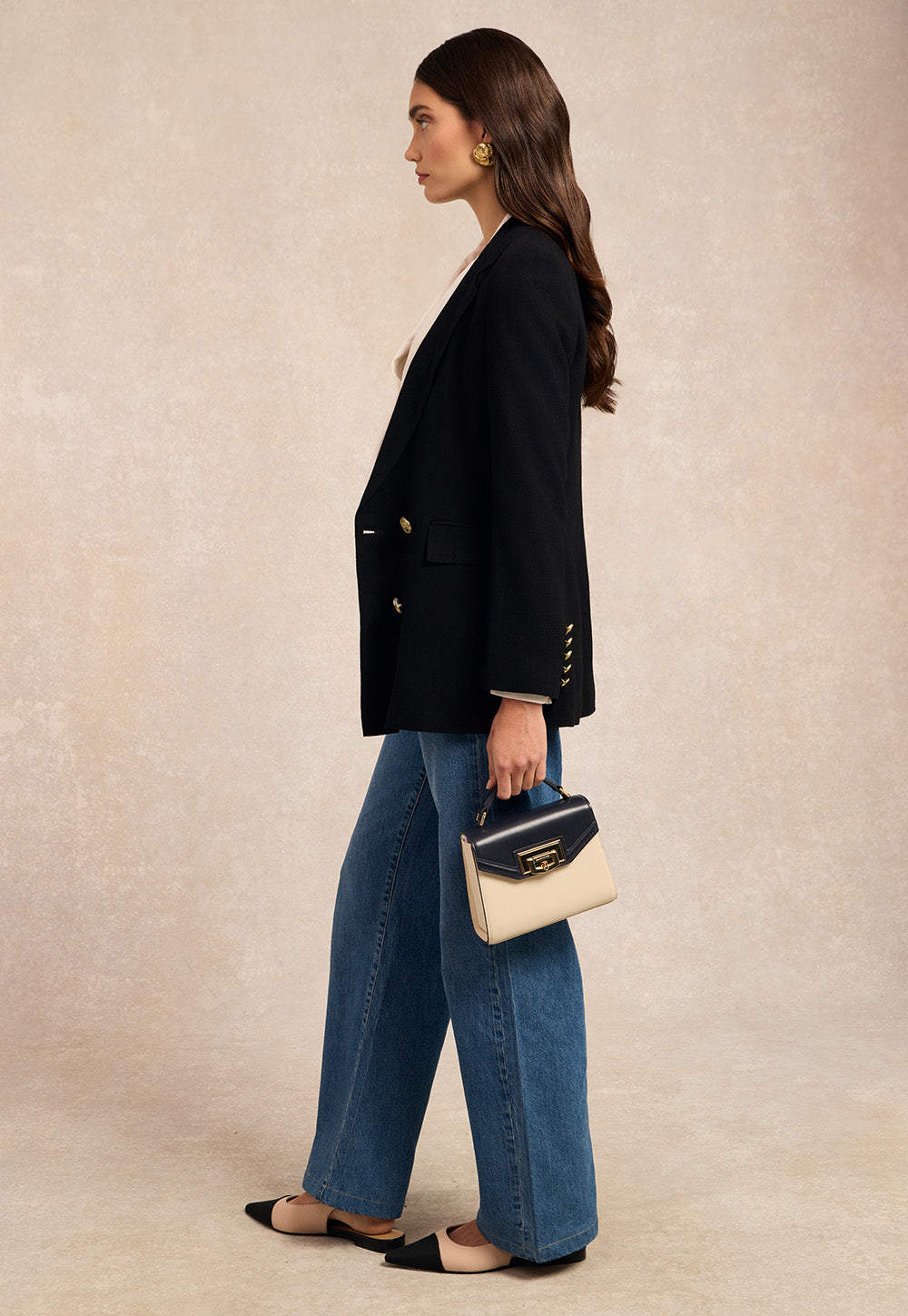 Regency Slingback - Nude Black