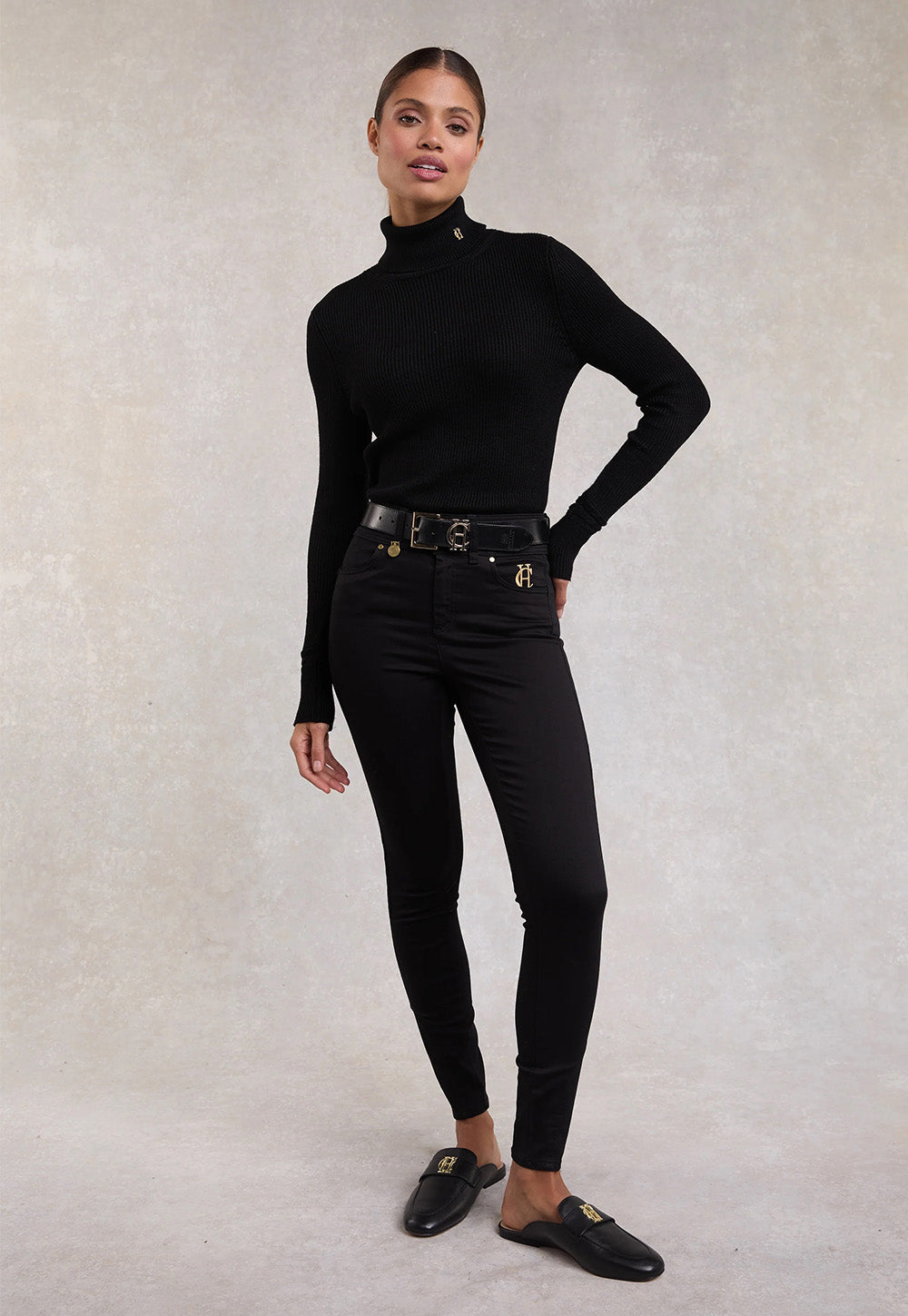 Tall Jodhpur Jean - Black