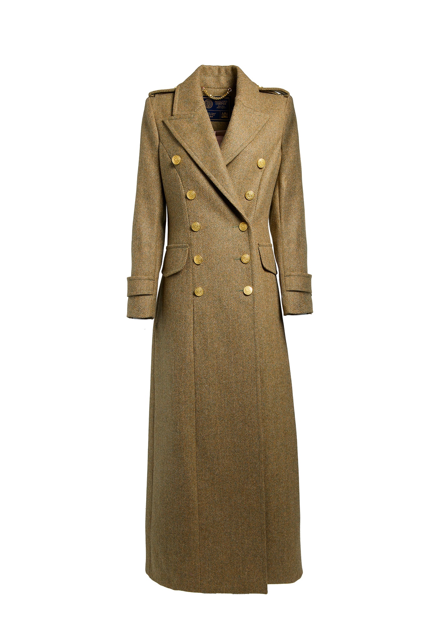 The Great Coat - Moss Herringbone