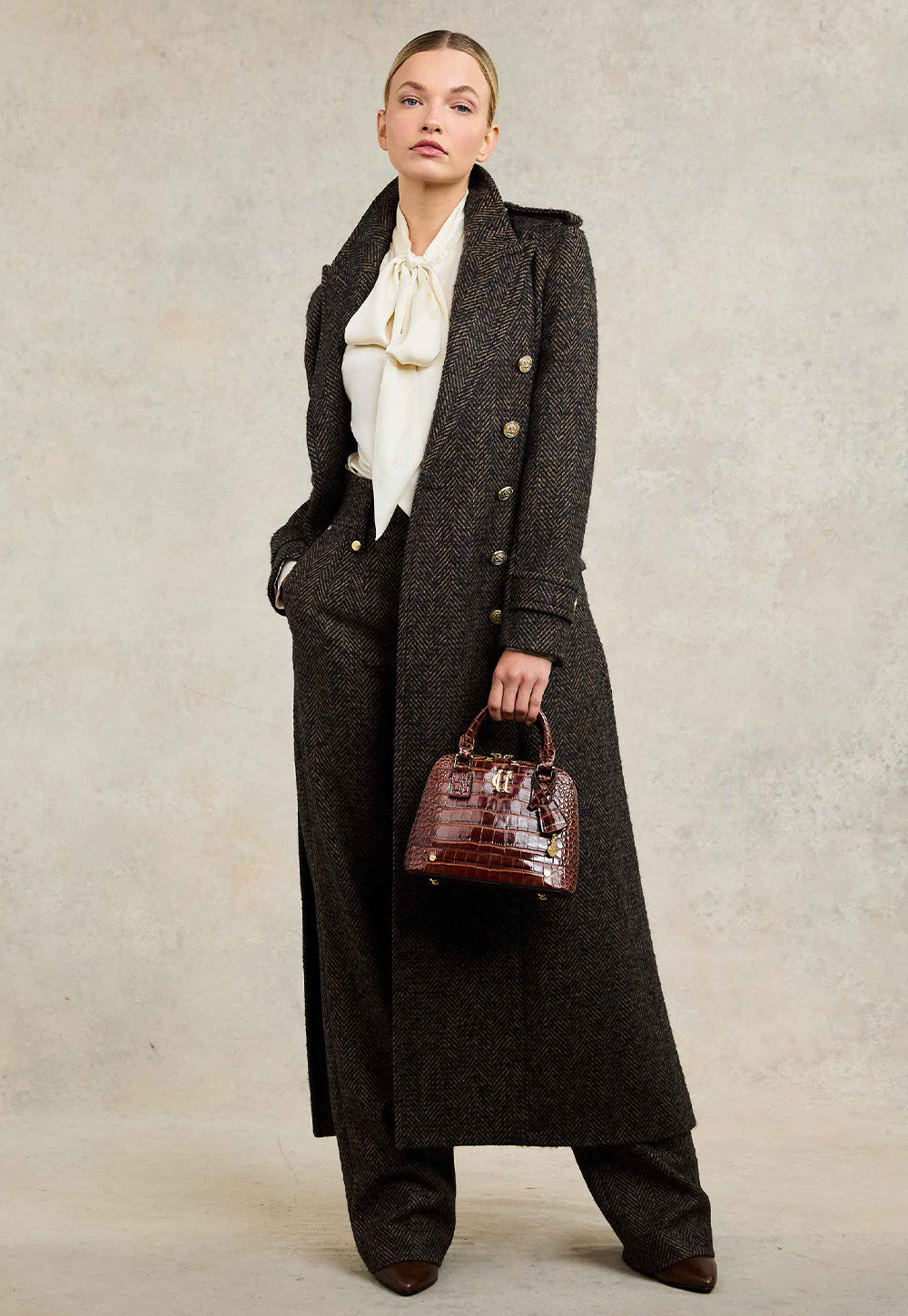 The Great Coat - Walnut Herringbone