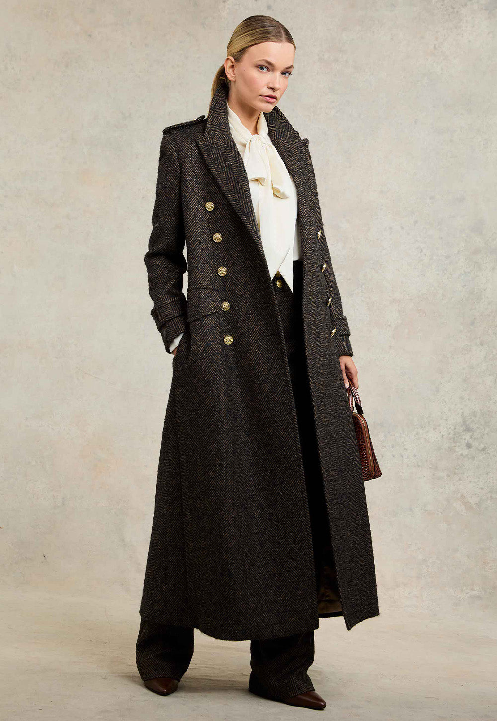 The Great Coat - Walnut Herringbone