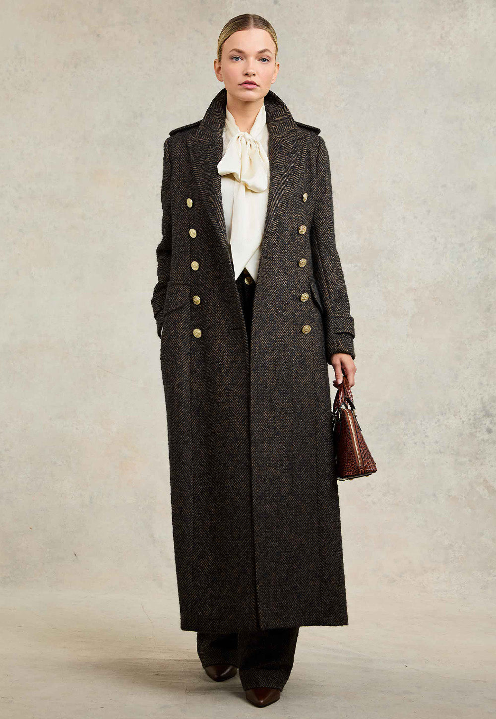 The Great Coat - Walnut Herringbone