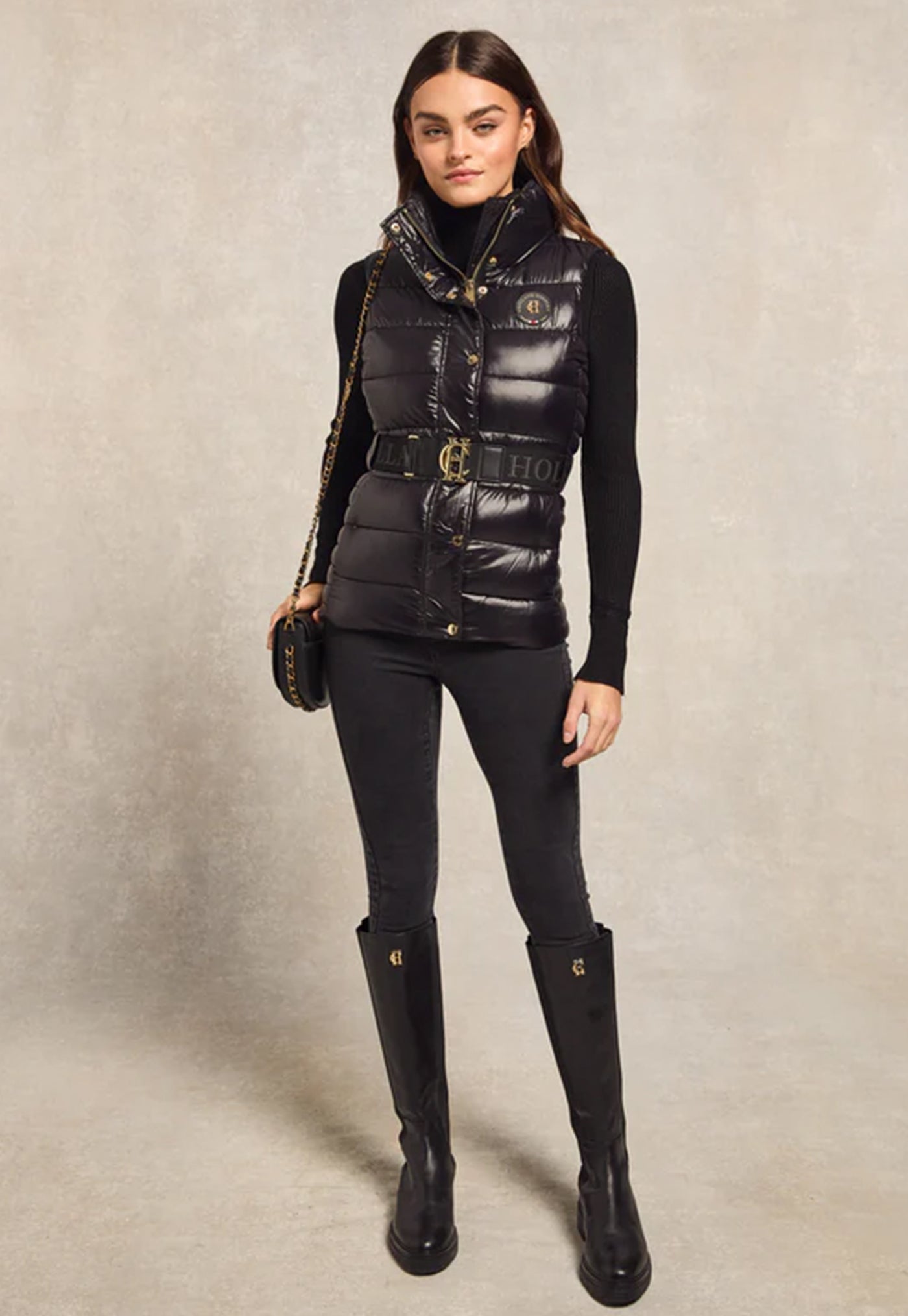 Valais Quilted Gilet - Black