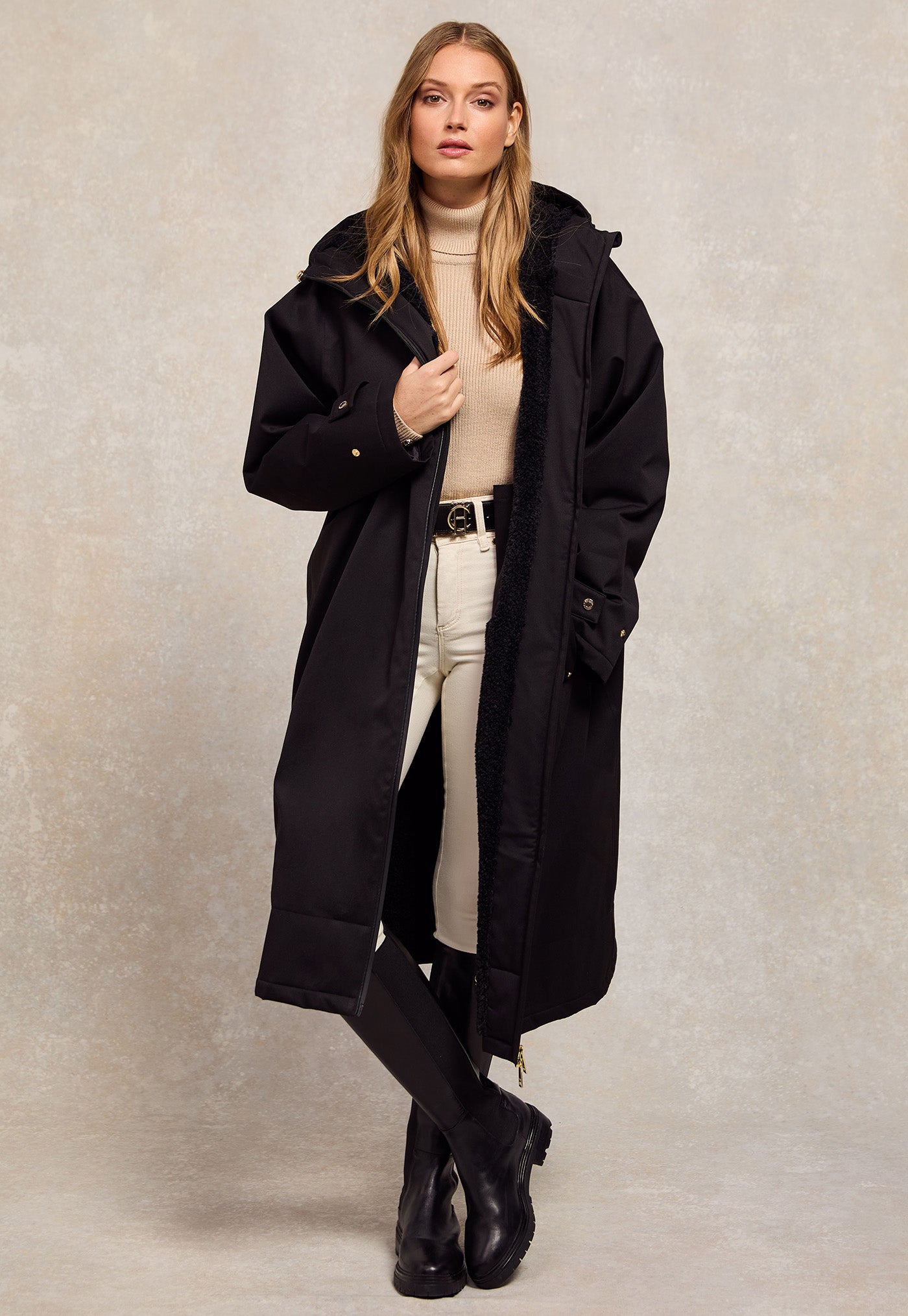 One Size Waterproof Coat - Black