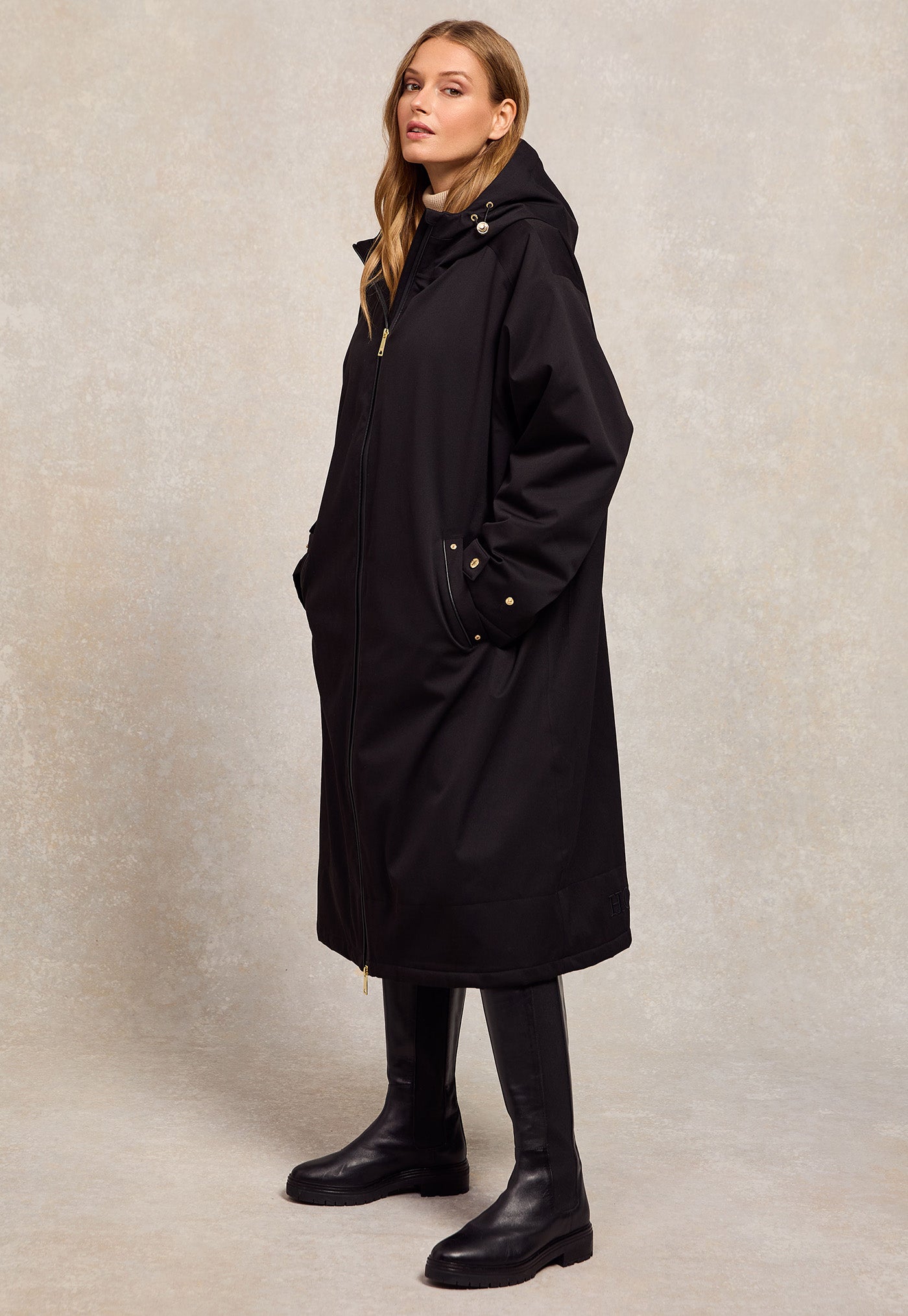 One Size Waterproof Coat - Black