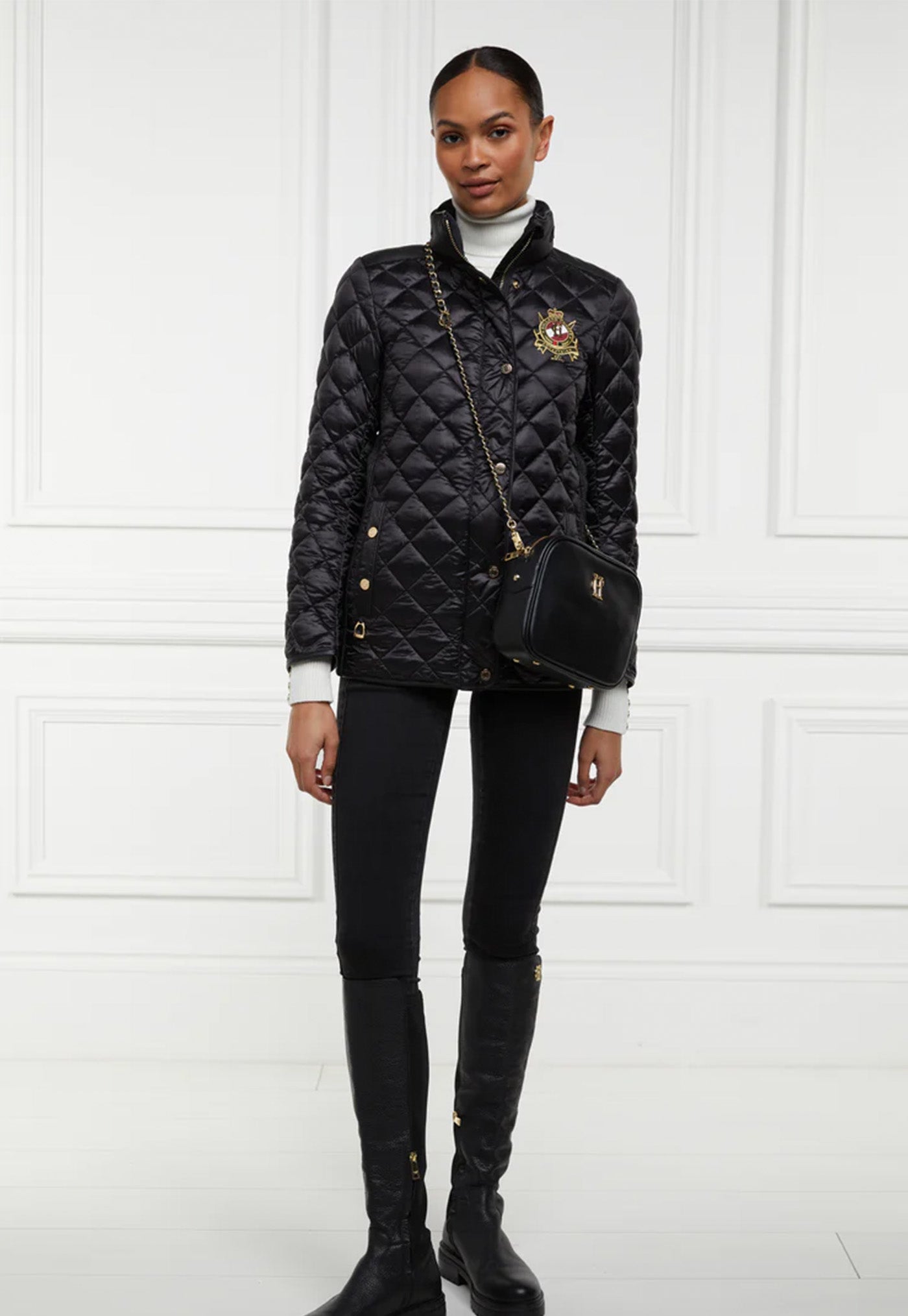 Diamond Quilt Classic Jacket - Black