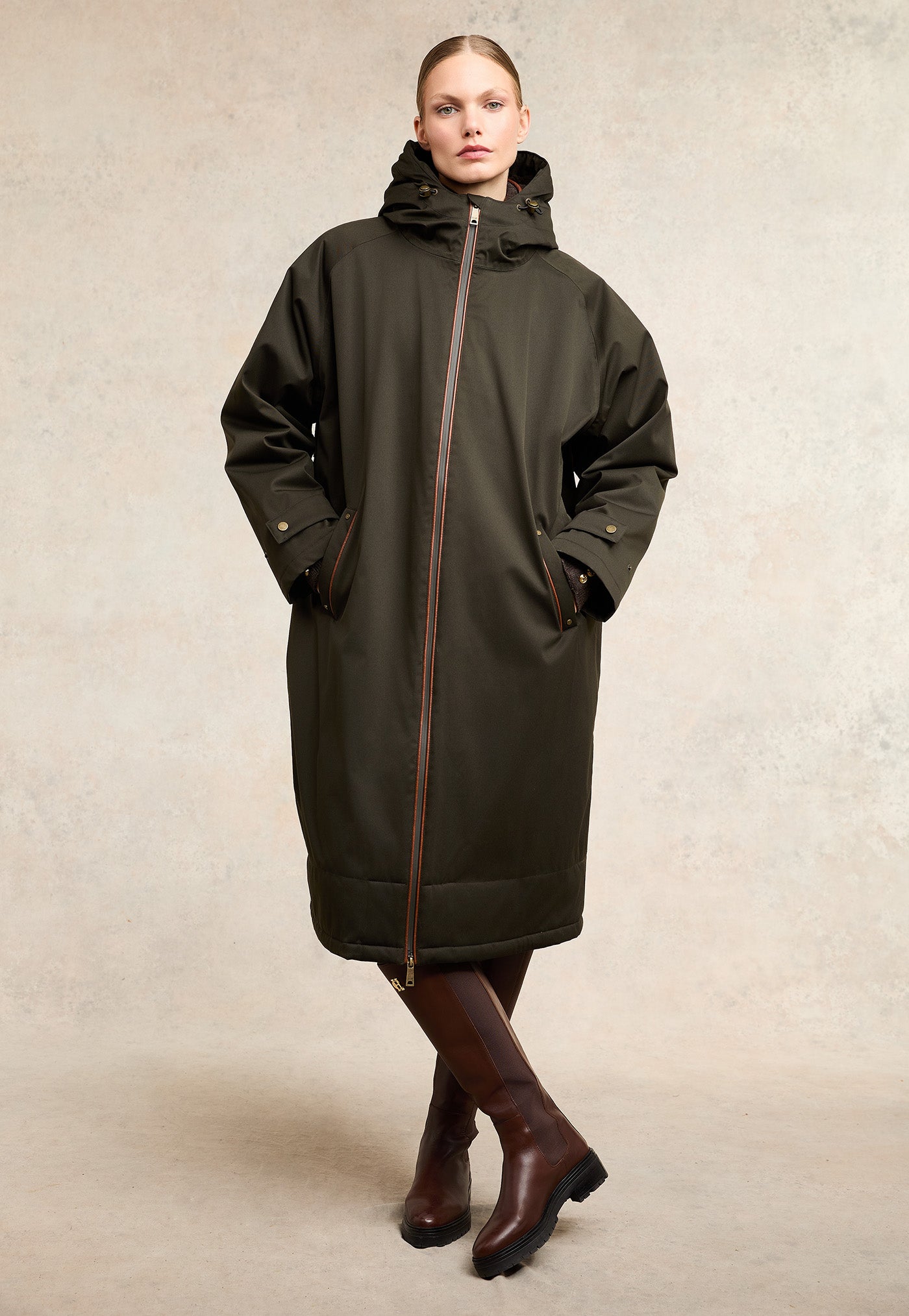 One Size Waterproof Coat - Khaki
