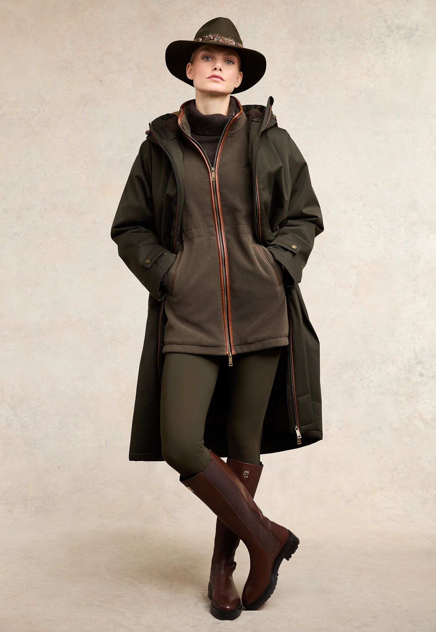 One Size Waterproof Coat - Khaki