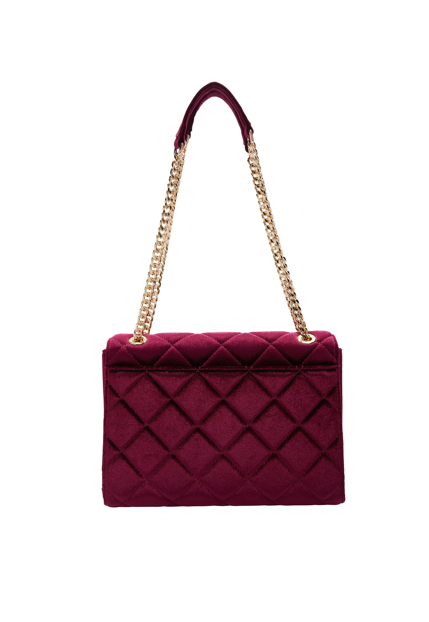 Knightsbridge Shoulder Bag - Merlot Velvet