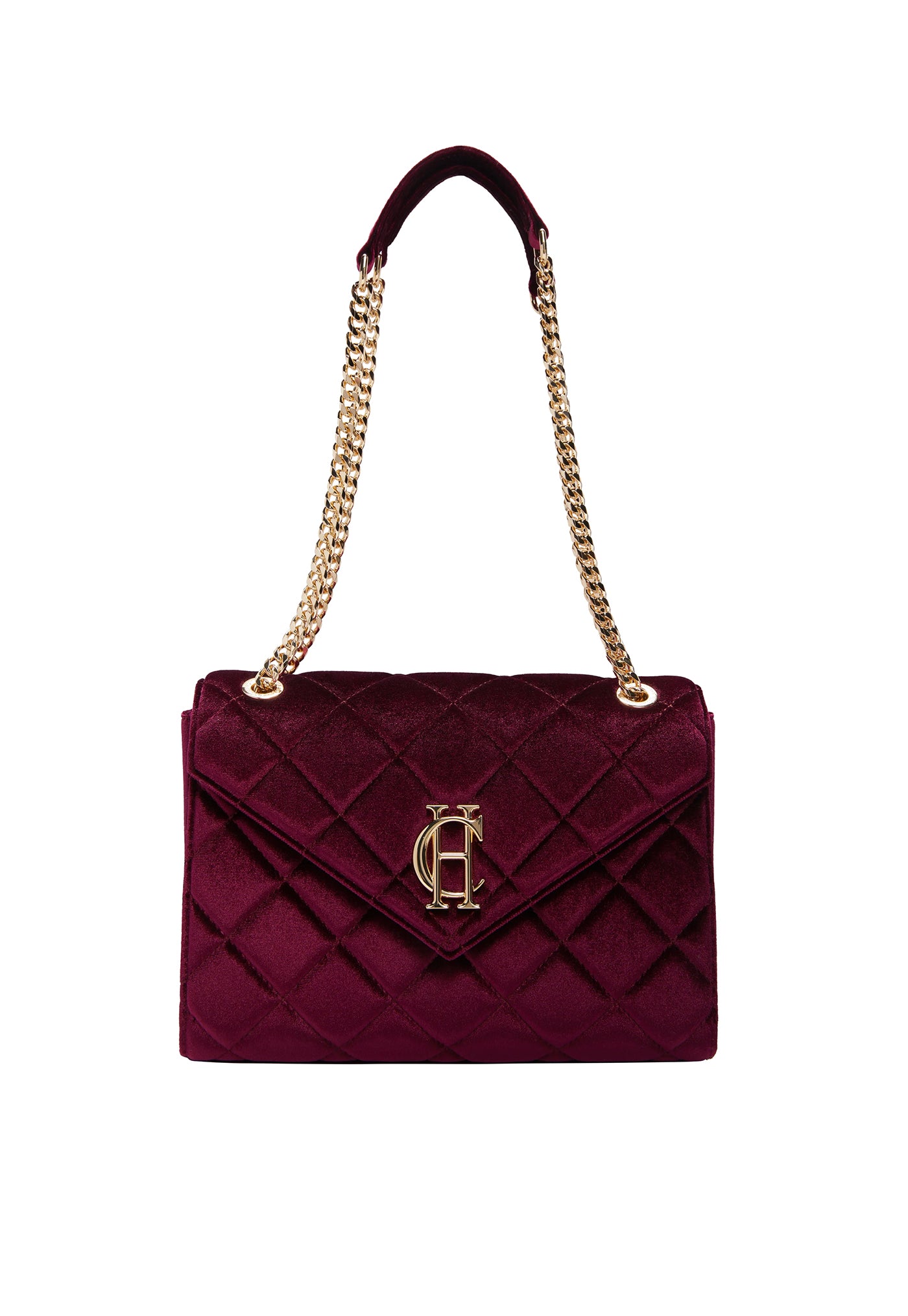 Knightsbridge Shoulder Bag - Merlot Velvet