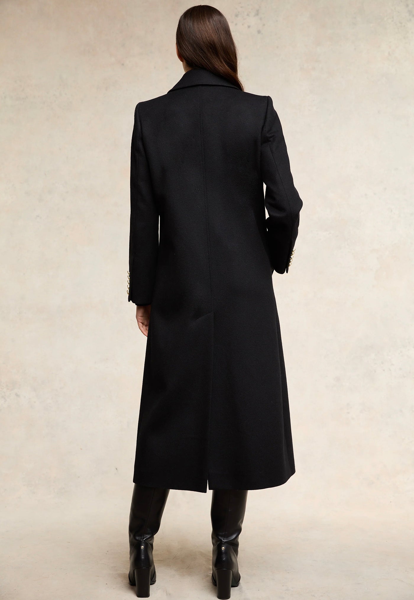 Double Breasted Coat - Soft Black