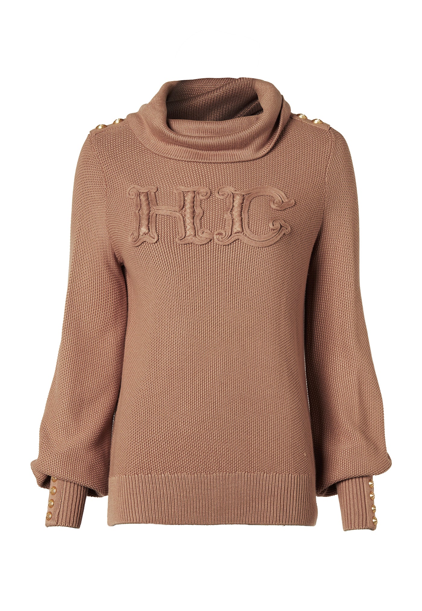 Daisy Roll Neck Knit - Camel