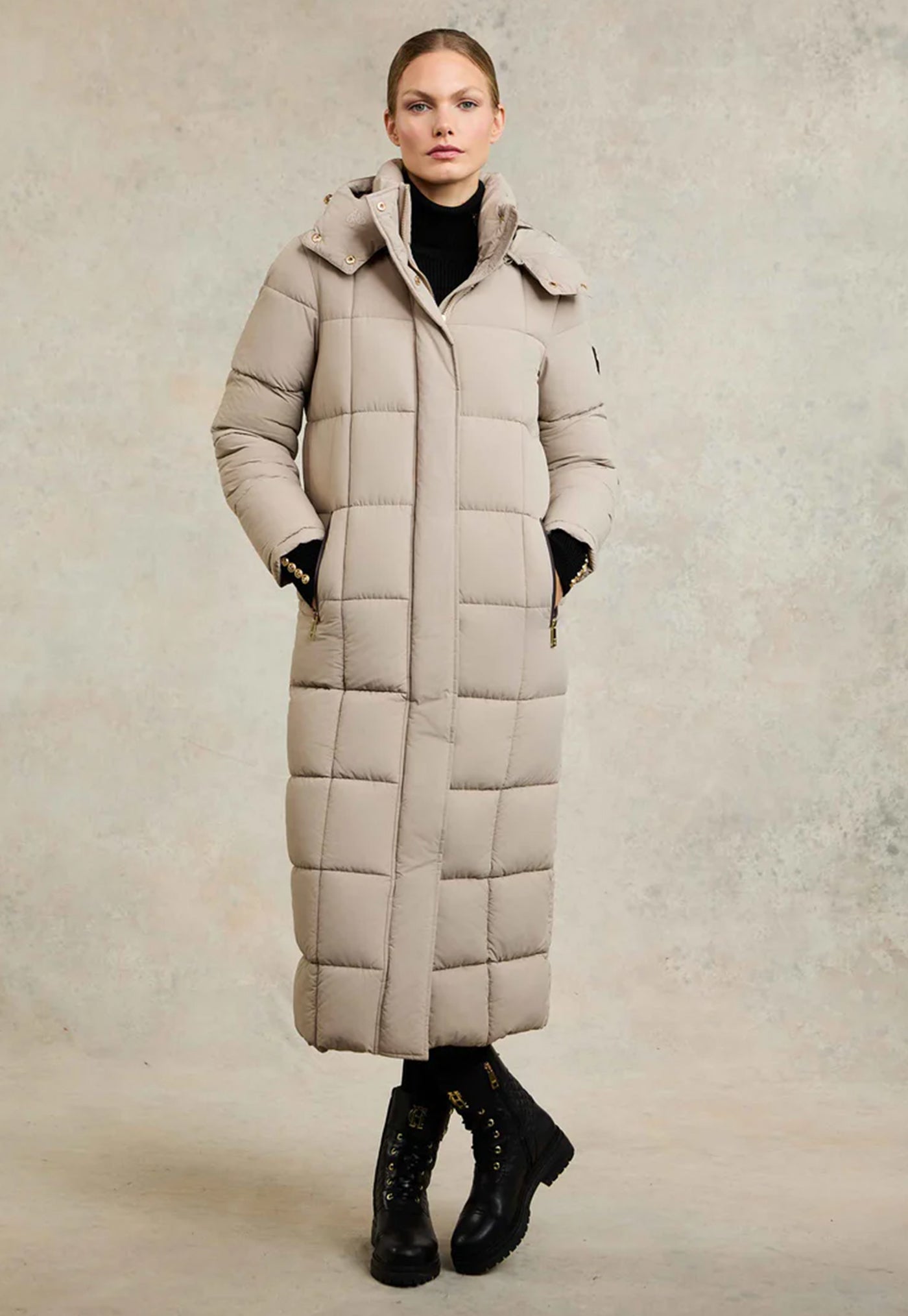 Carrington Longline Coat - Stone