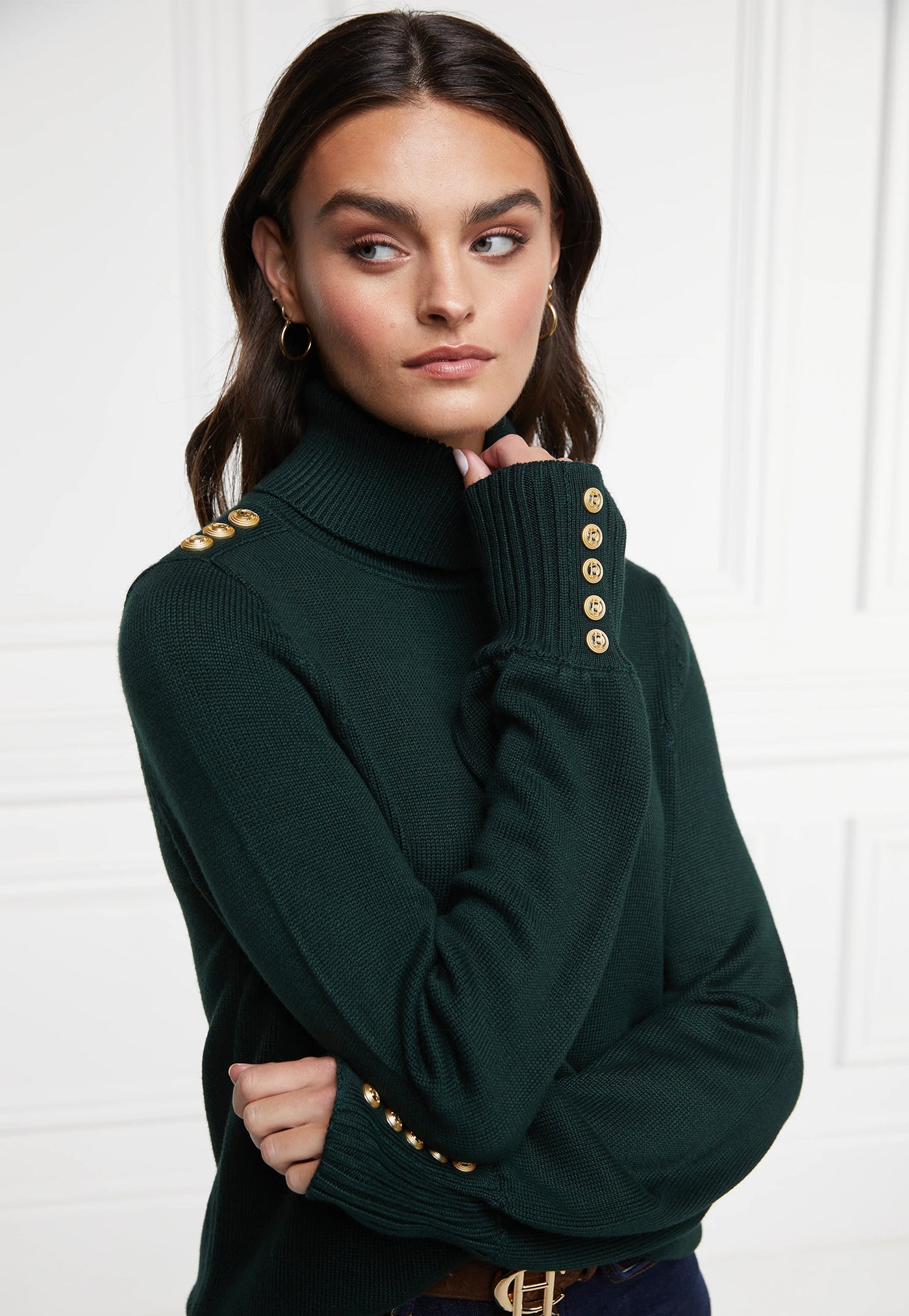 Chamonix Roll Neck Knit - Emerald