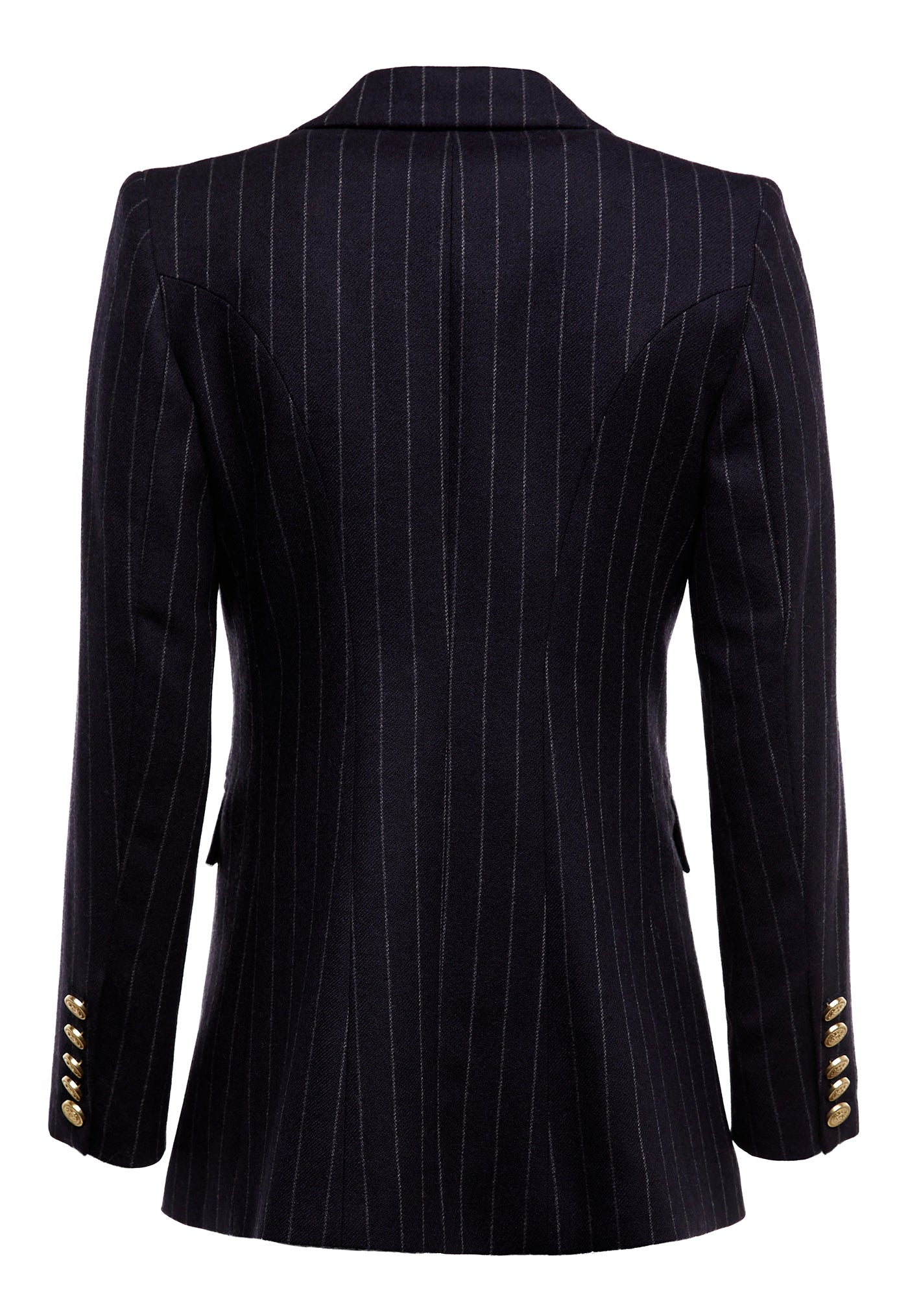 Double Breasted Blazer - Navy Chalk Pinstripe