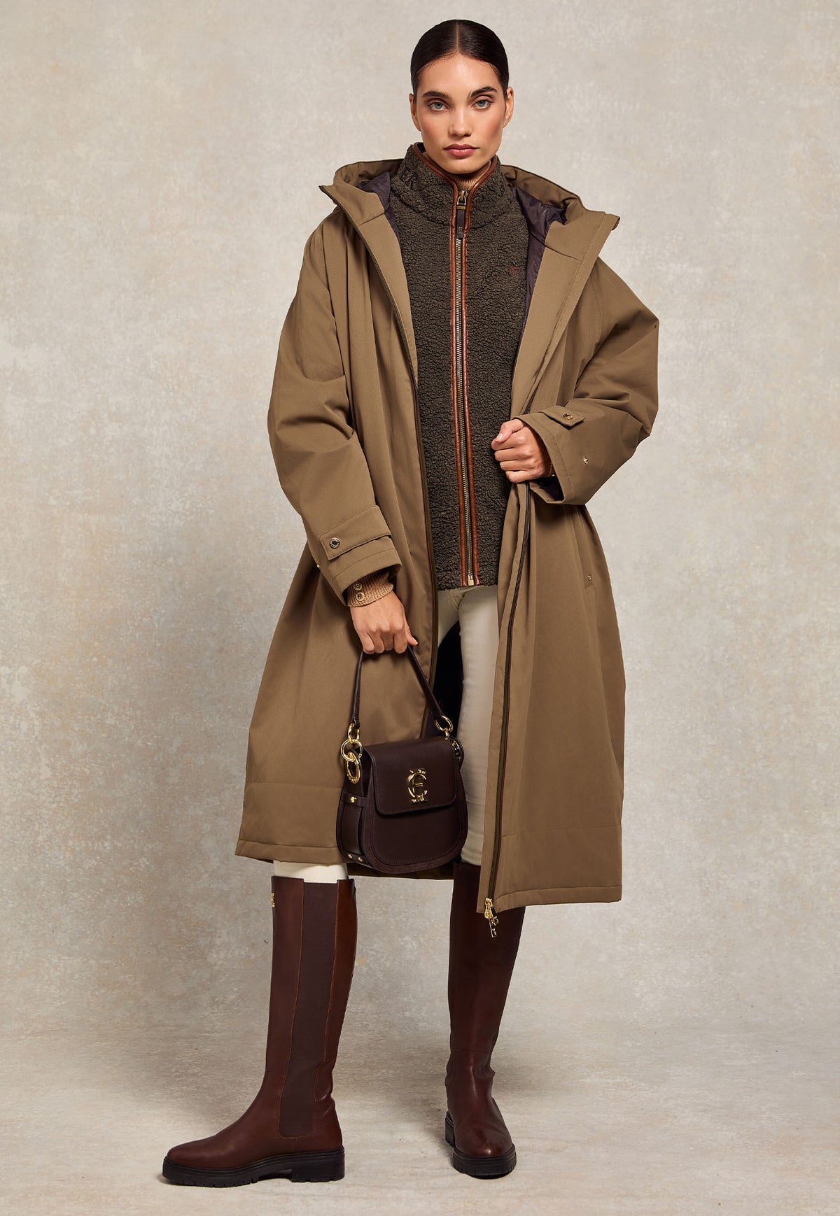Country Fleece Gilet - Khaki Borg