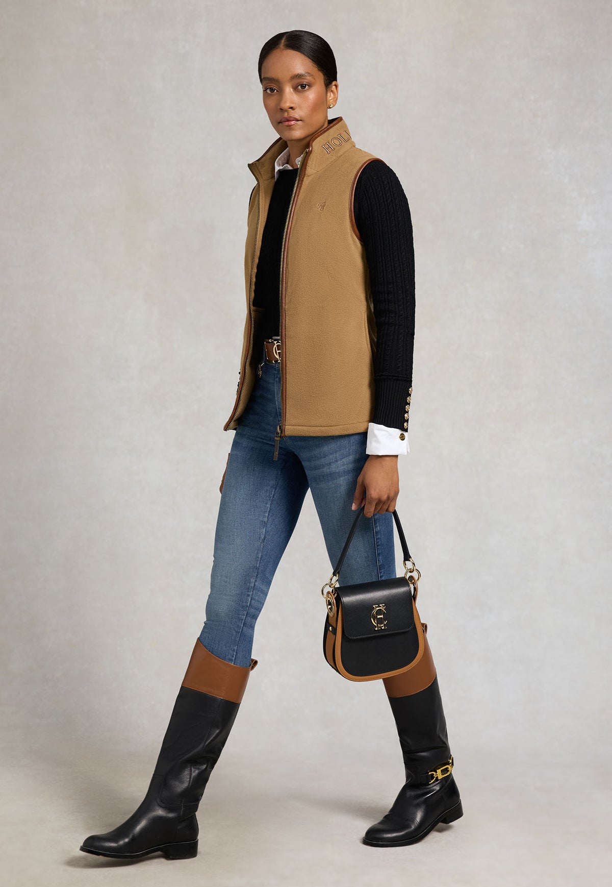 Country Fleece Gilet - Coffee