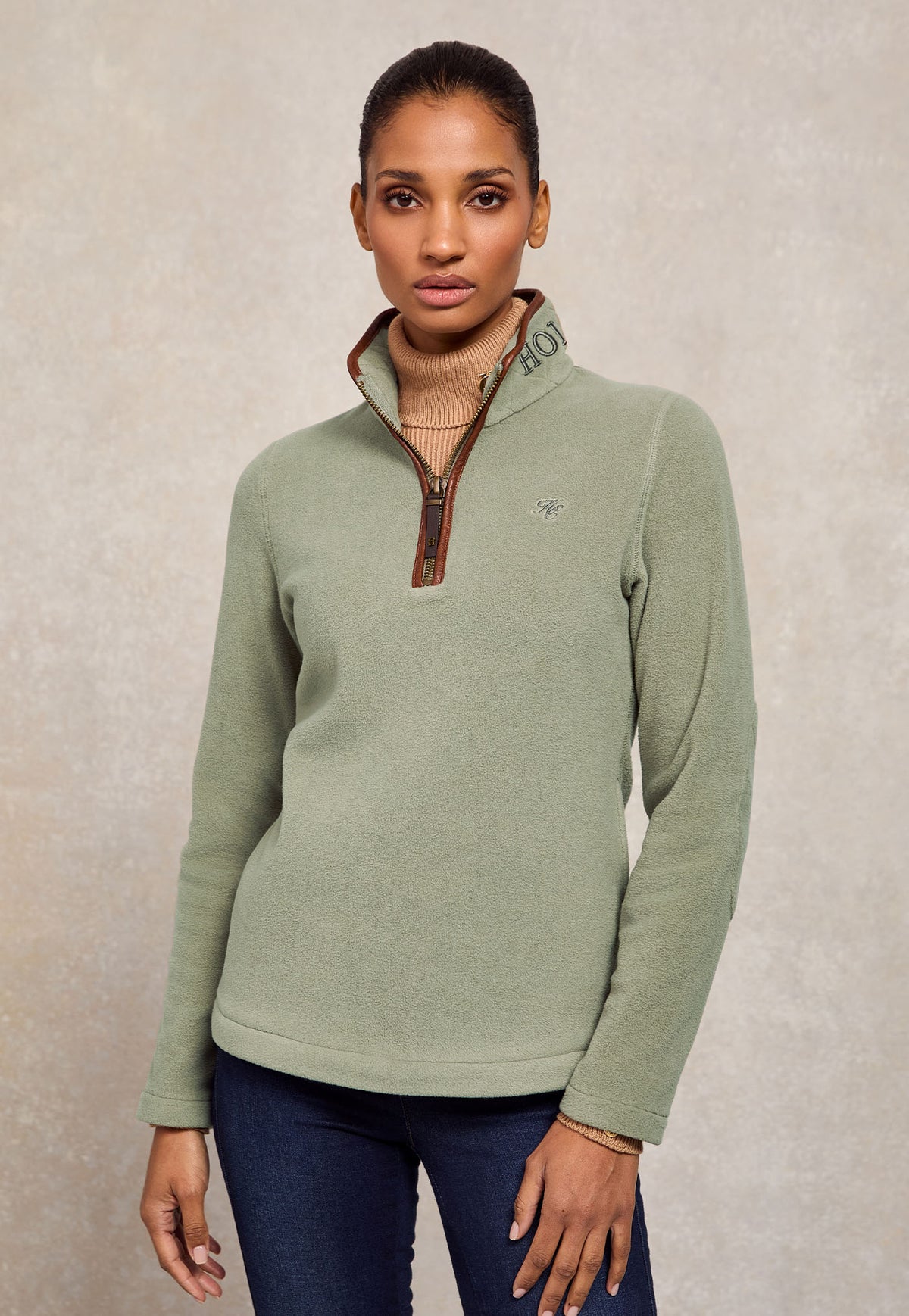 Country Fleece Quarter Zip - Sage