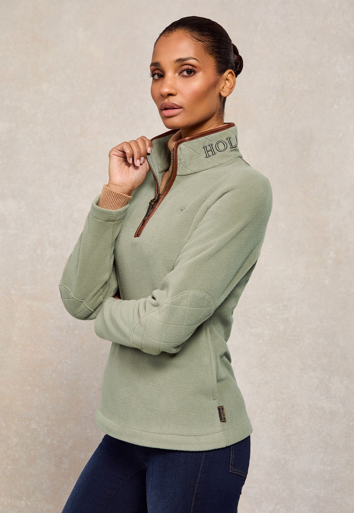 Country Fleece Quarter Zip - Sage