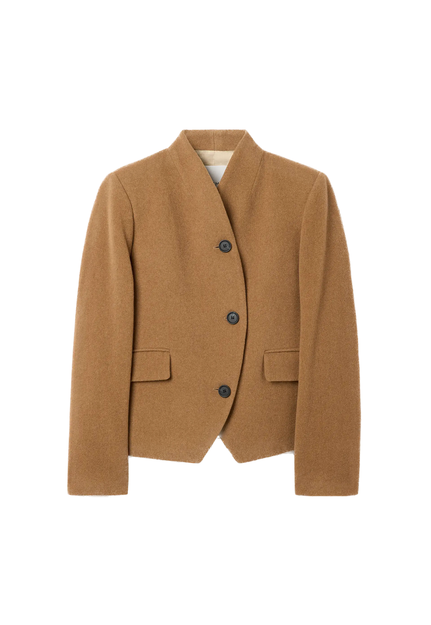 Short Curved Jacket - Camel