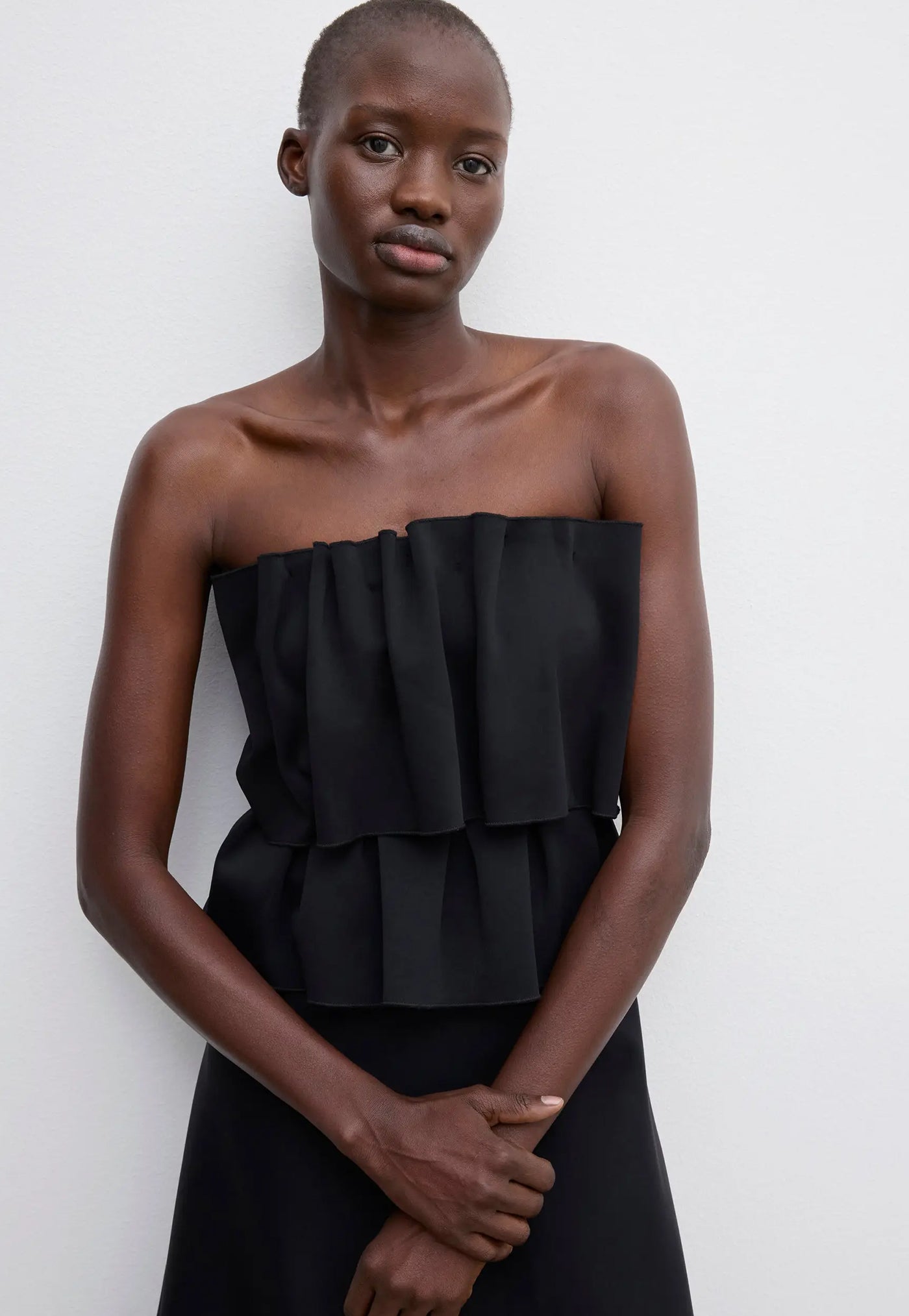 Sculpted Tube Dress - Black