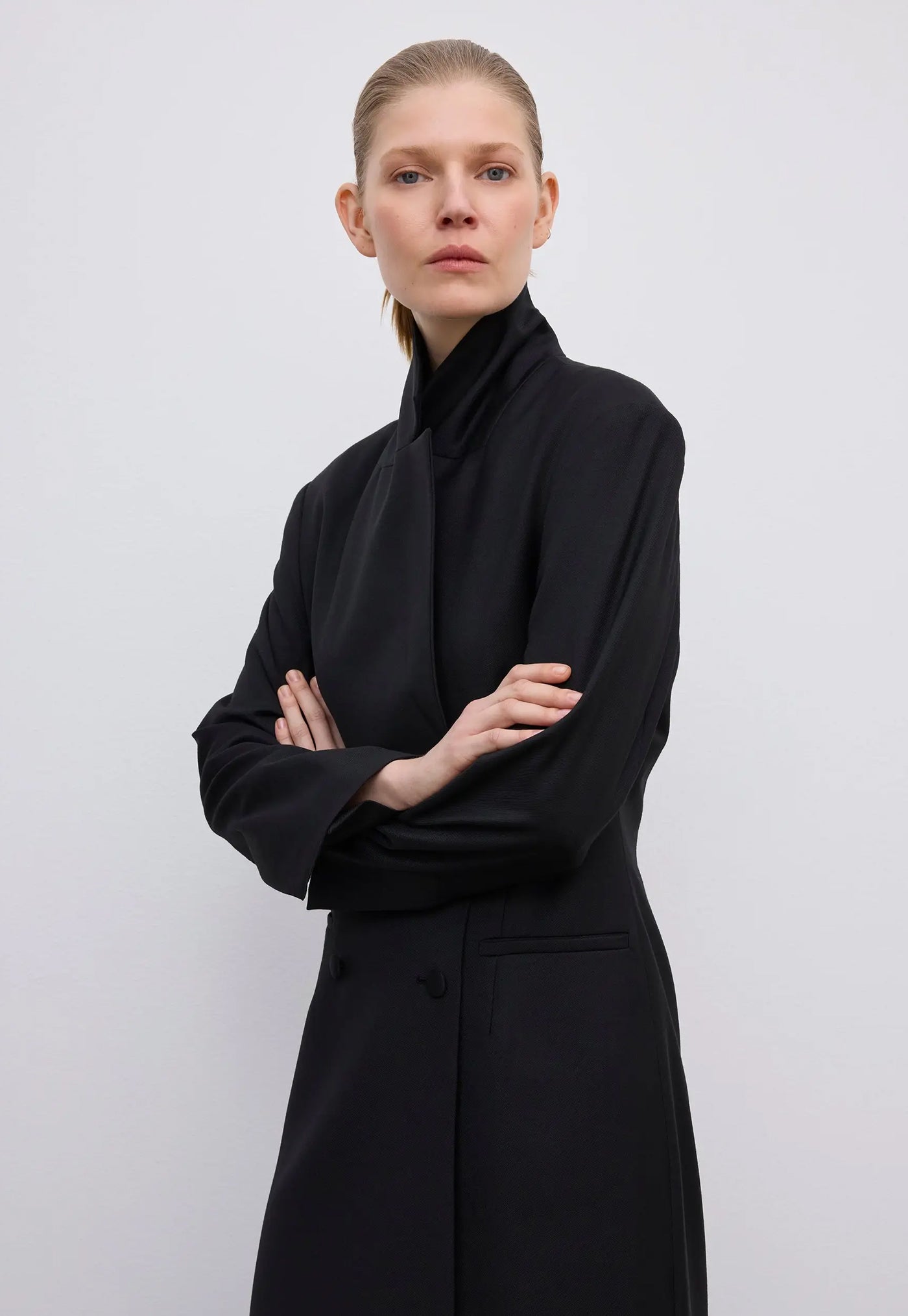 Long Tailored Blazer - Black
