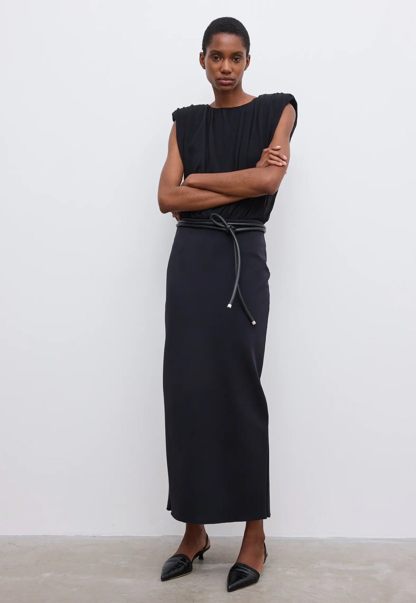 Stretch Jersey Skirt - Black